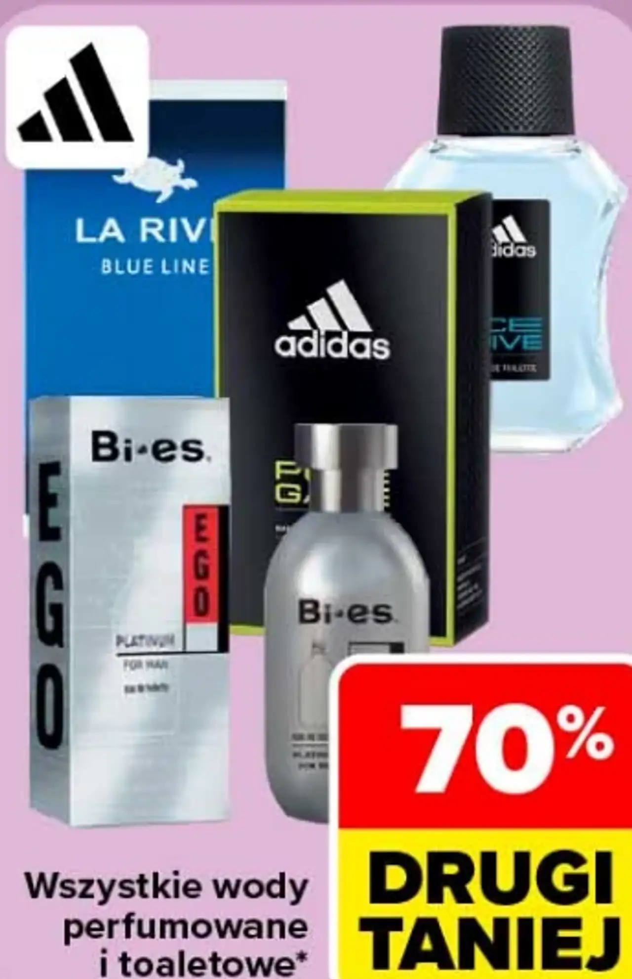 Wszystkie wody perfumowane i toaletowe męskie Bi-es, Adidas, La Rive