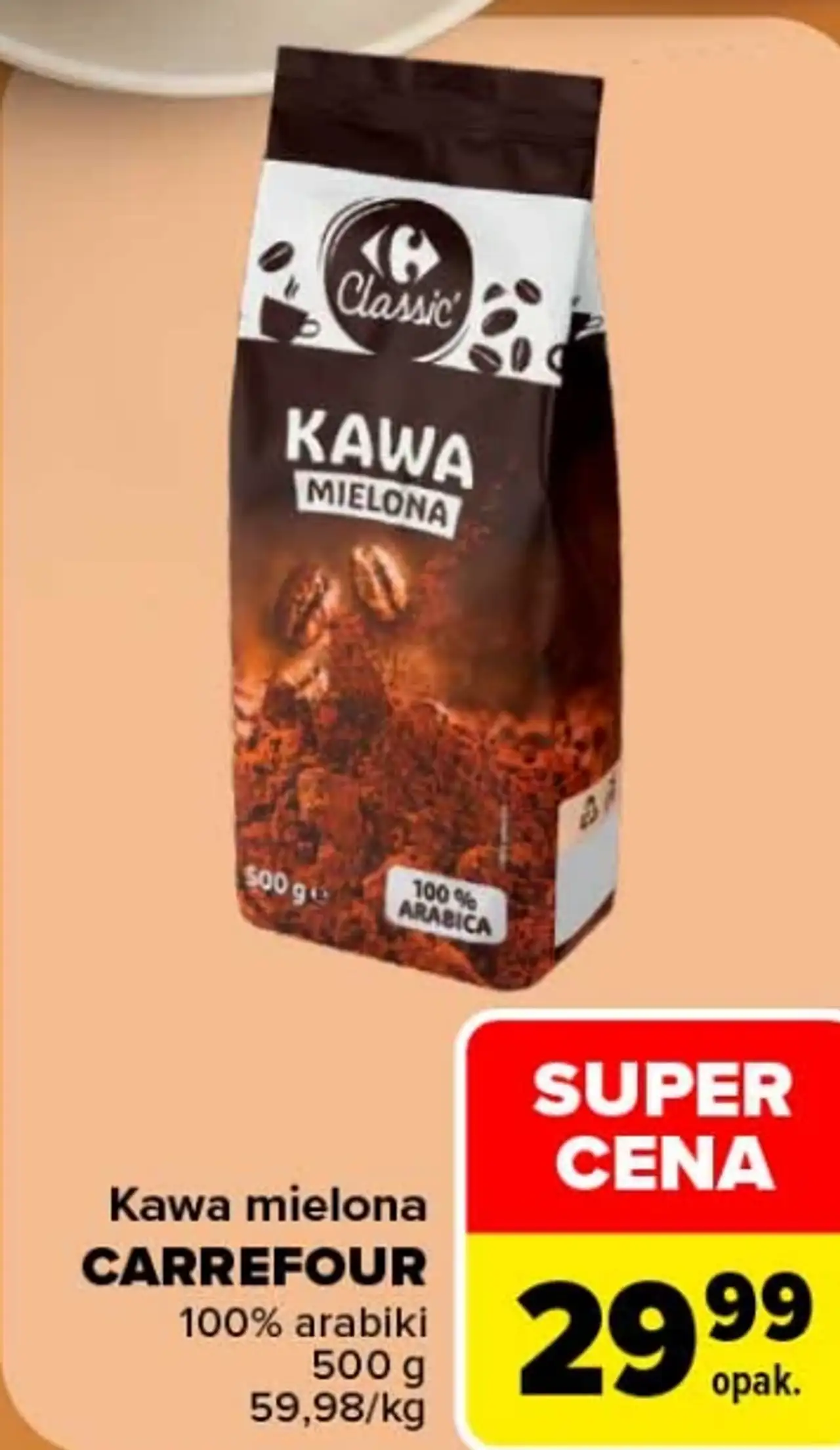 Kawa mielona CARREFOUR 100% arabiki