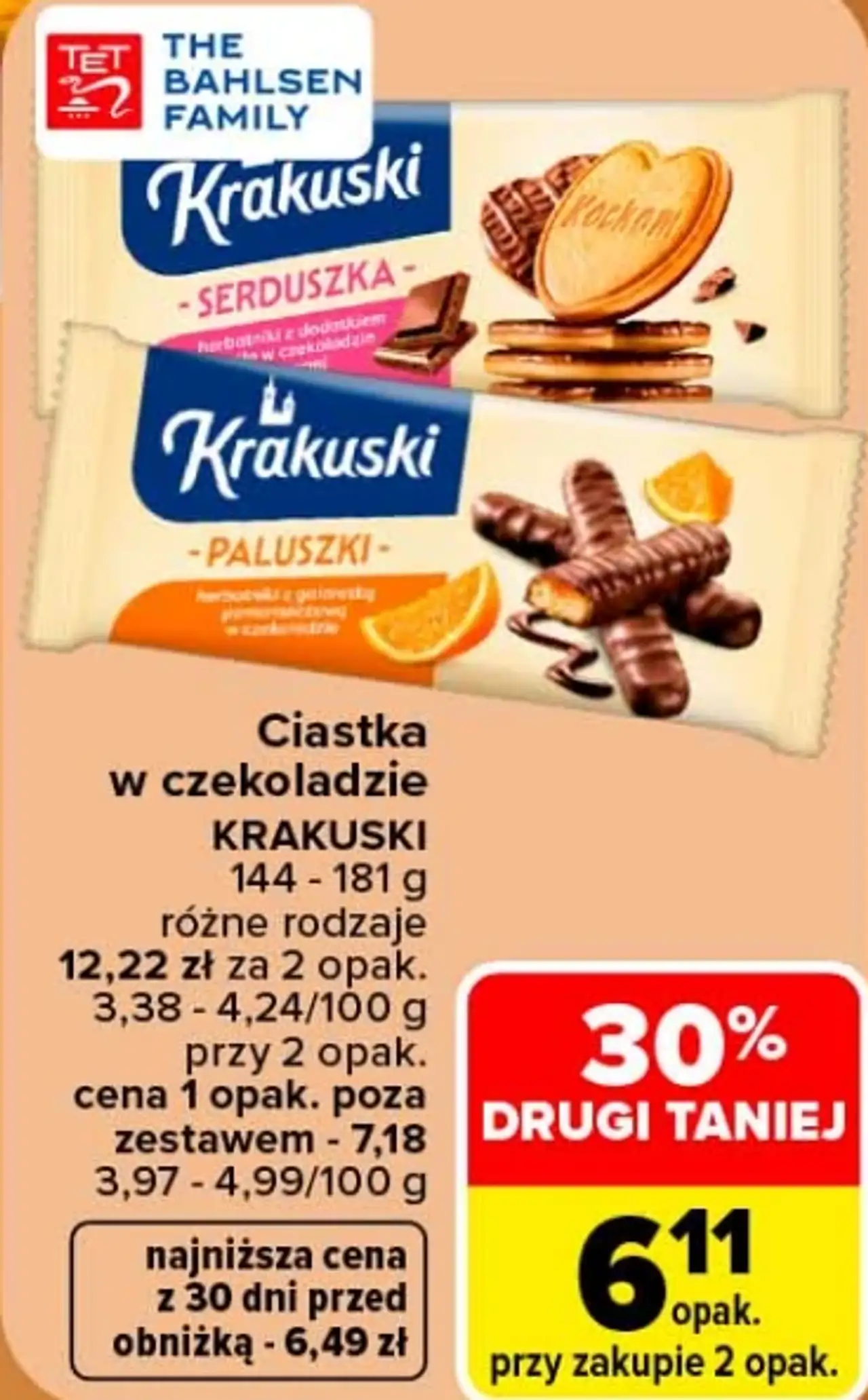 Ciastka w czekoladzie KRAKUSKI