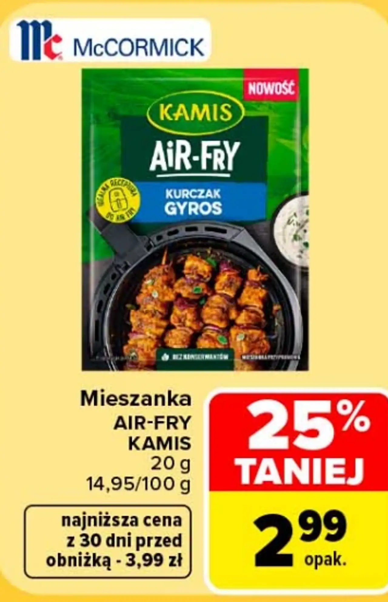 Kamis Air-Fry Mieszanka Kurczak Gyros 20 g