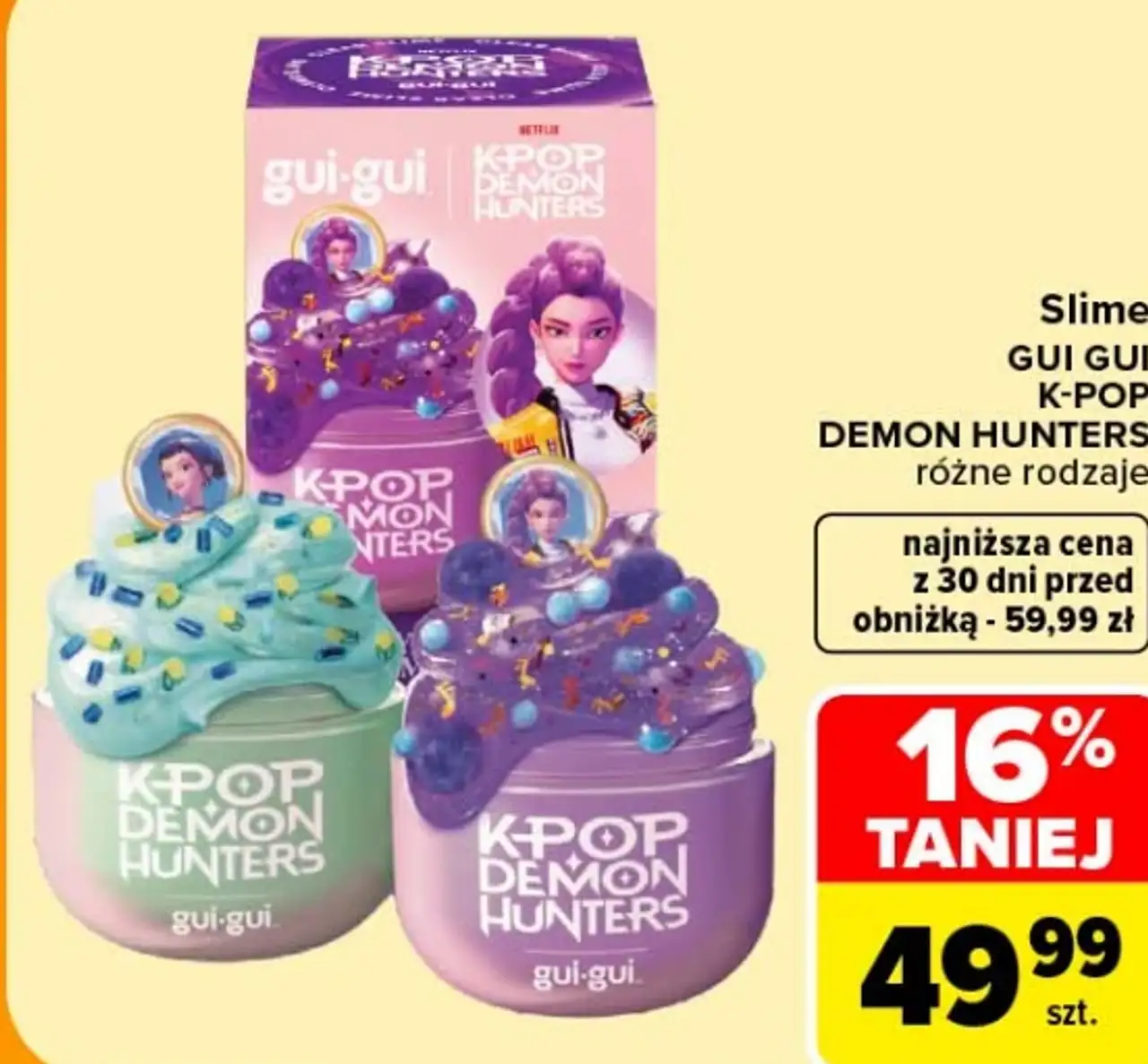 Slime GUI GUI K-POP DEMON HUNTERS różne rodzaje