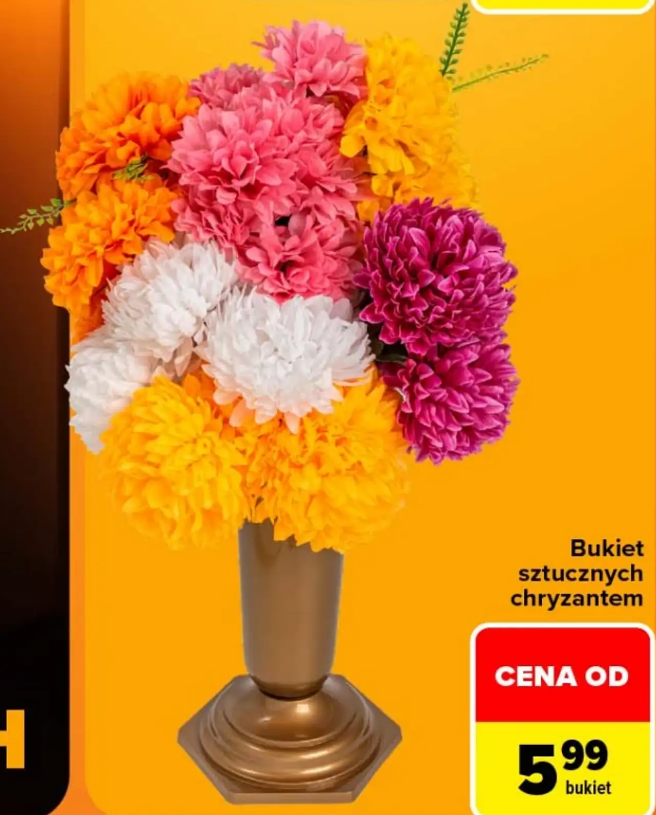 Bukiet sztucznych chryzantem