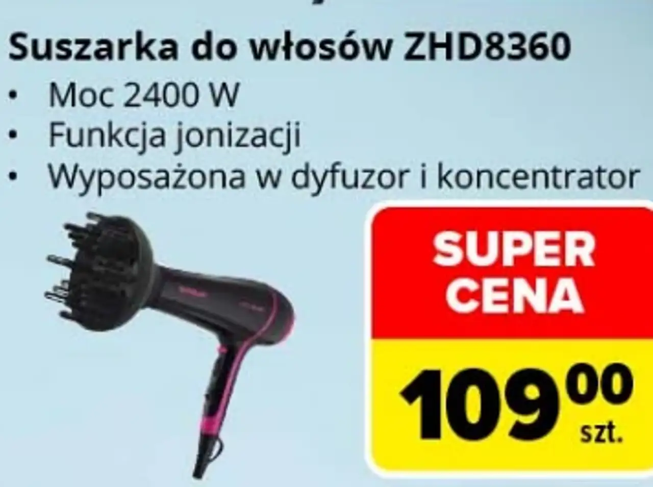 Zelmer Suszarka do włosów ZHD8360