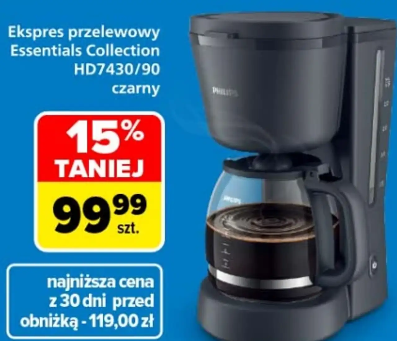 Ekspres przelewowy Philips Essentials Collection HD7430/90