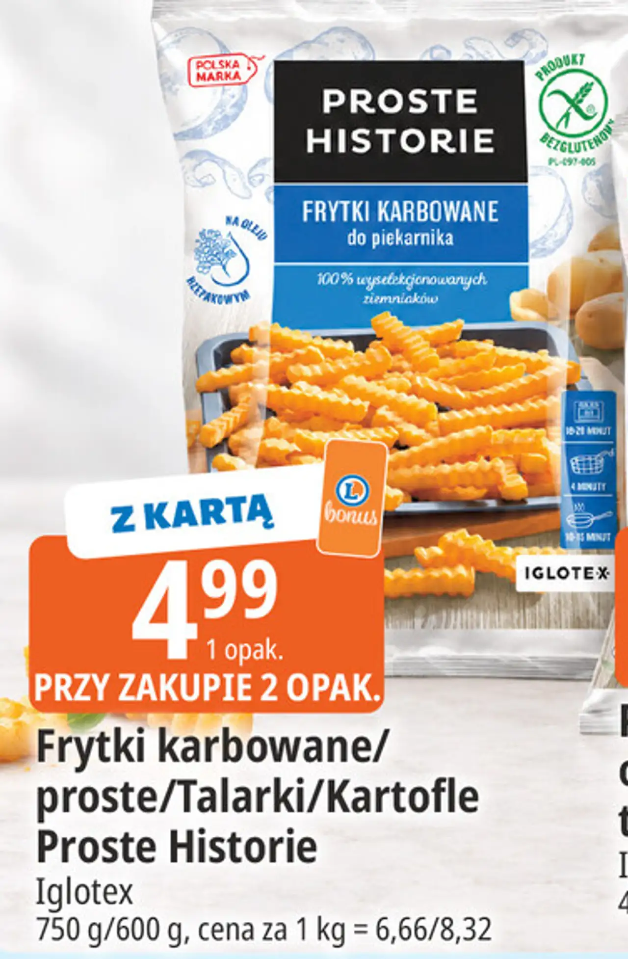 Frytki karbowane/proste/Talarki/Kartofle Proste Historie Iglotex