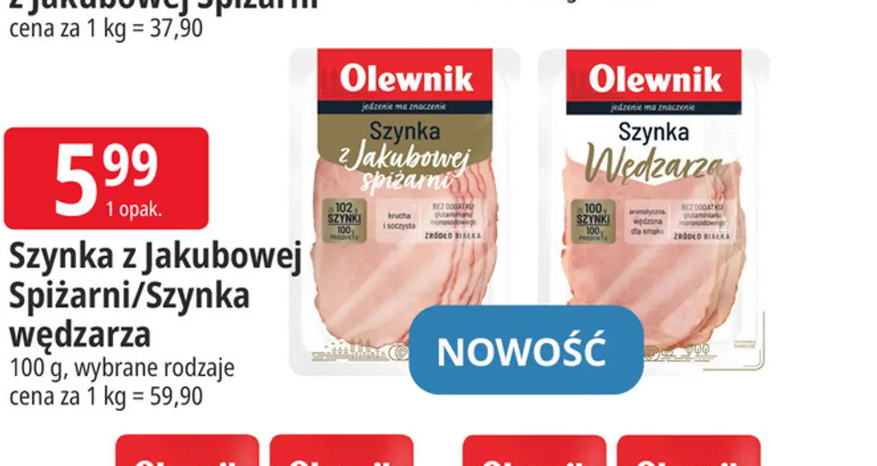 Szynka z Jakubowej Spiżarni/Szynka wędzarza Olewnik