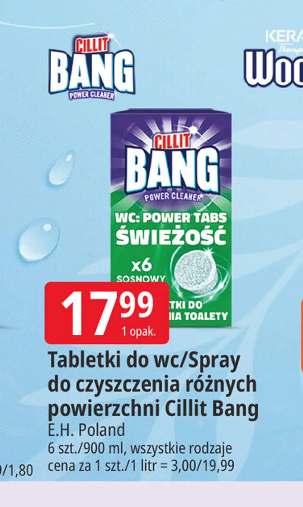 Tabletki do wc/Spray do czyszczenia różnych powierzchni Cillit Bang