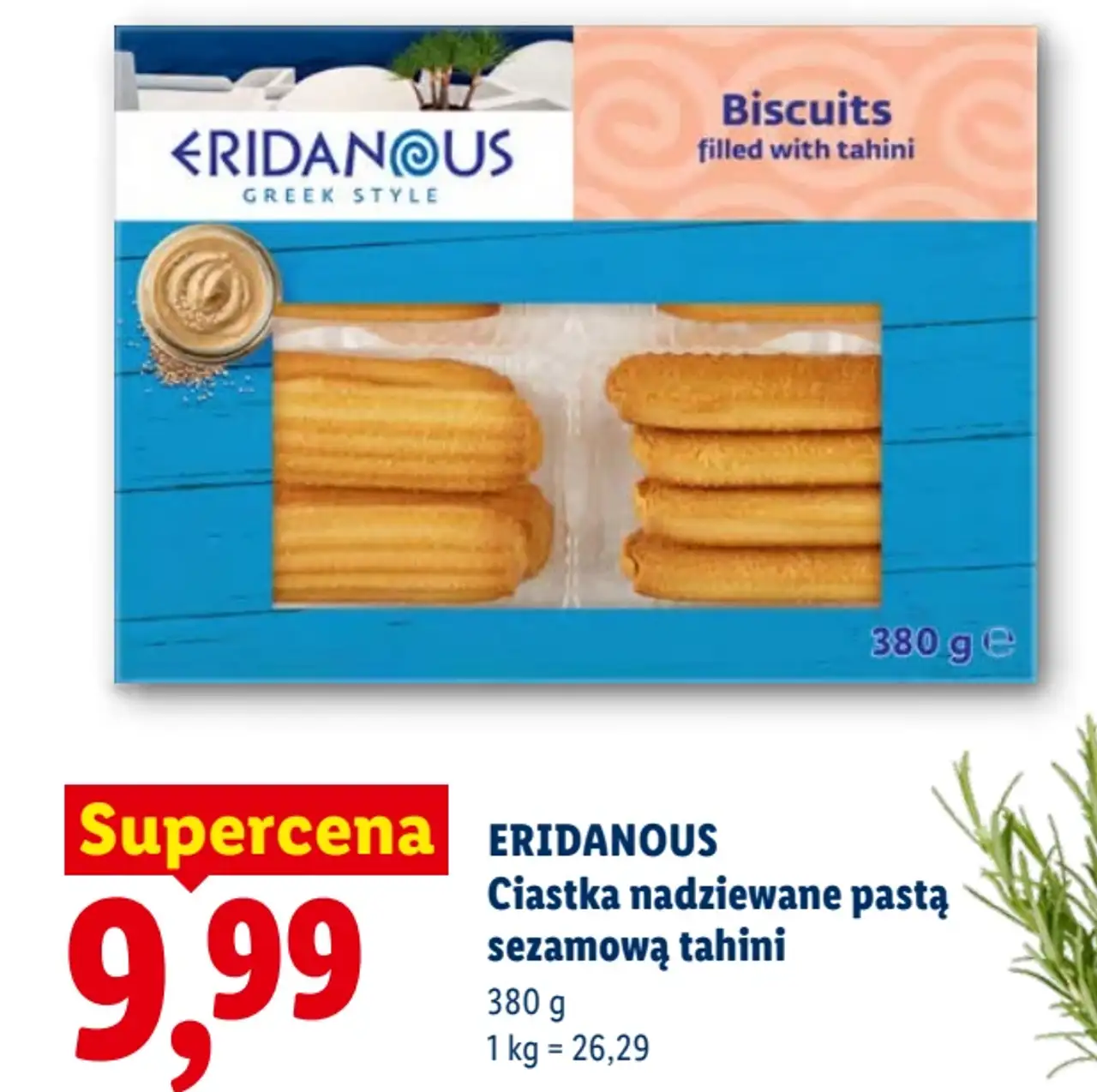 ERIDANOUS Ciastka nadziewane pastą sezamową tahini
