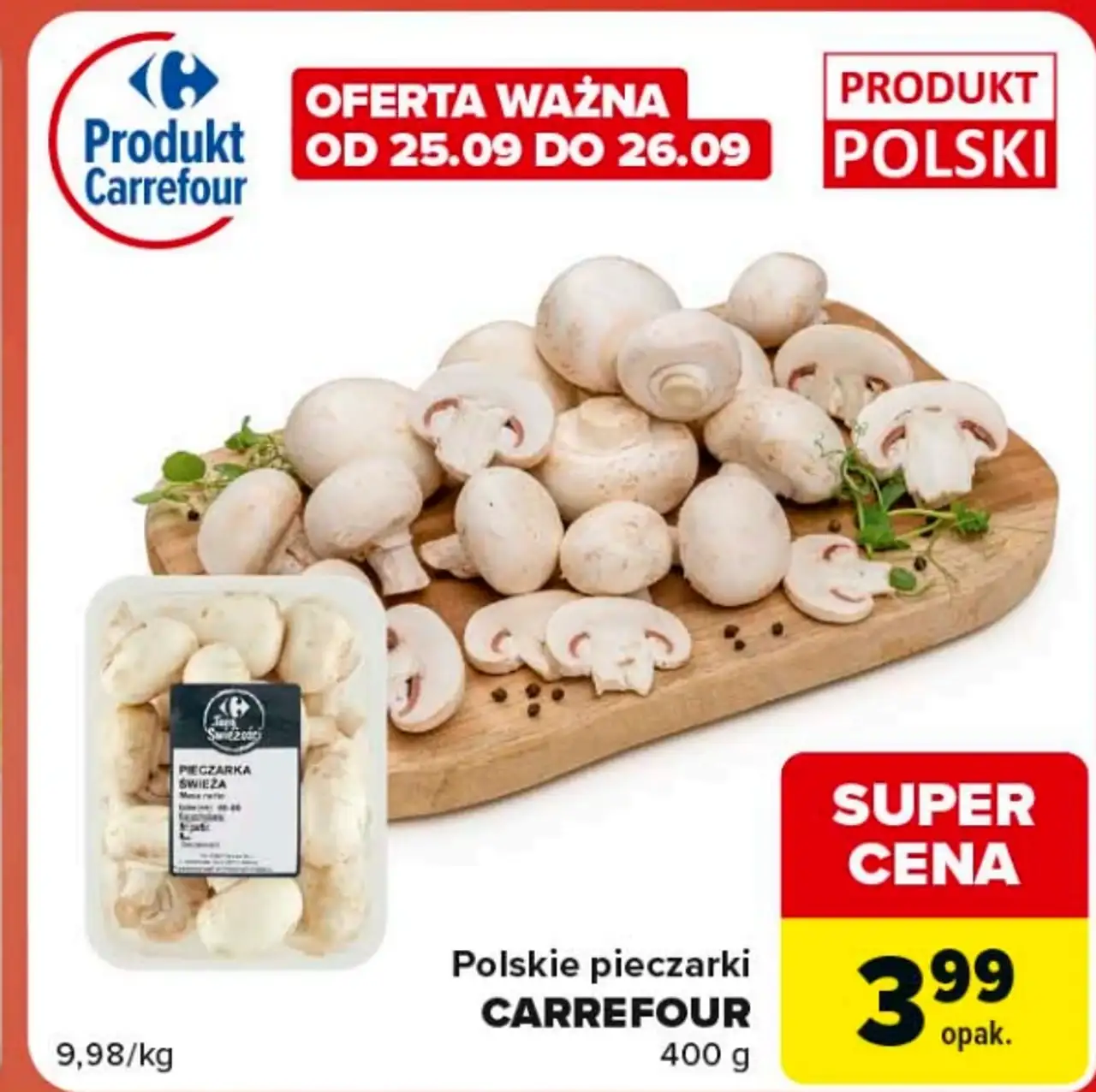 Polskie pieczarki CARREFOUR