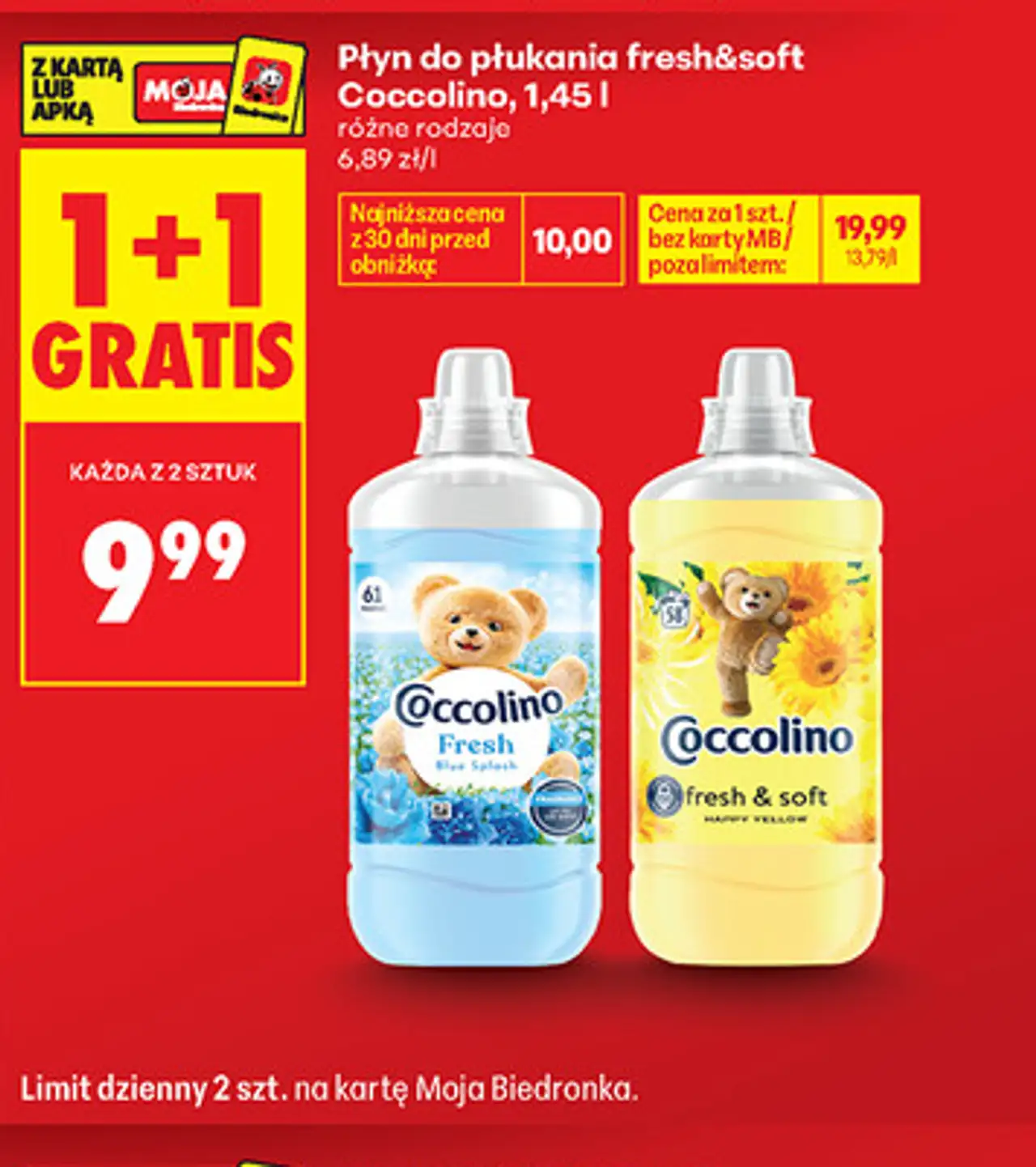 Płyn do płukania fresh&soft Coccolino różne rodzaje