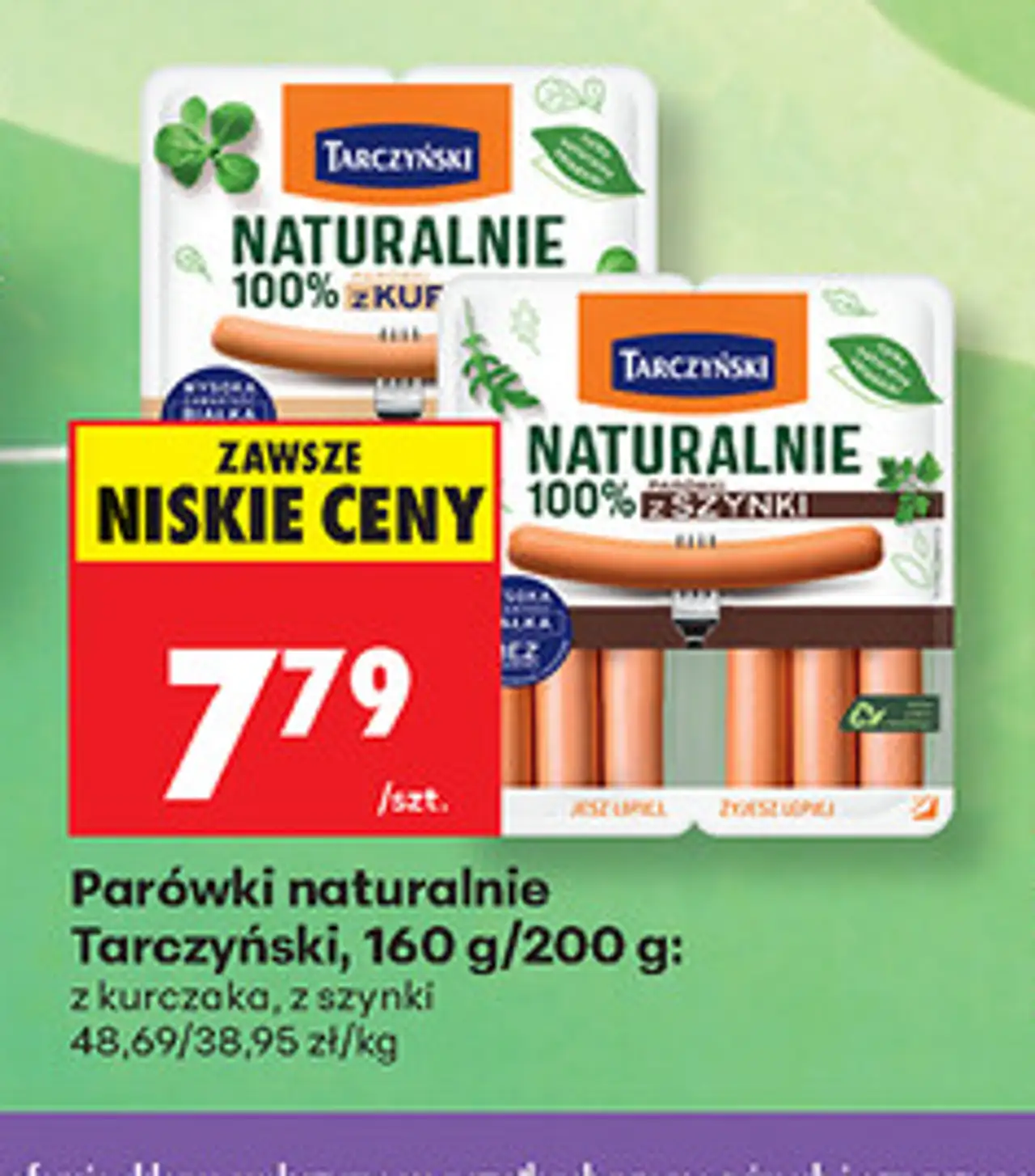 Parówki naturalnie Tarczyński, 160 g/200 g