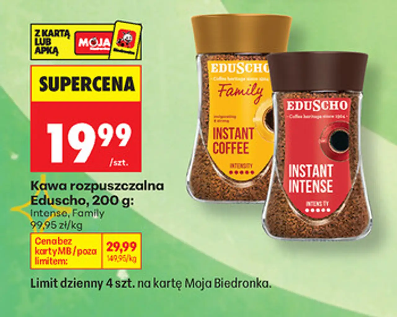 Kawa rozpuszczalna Eduscho, 200 g: Intense, Family
