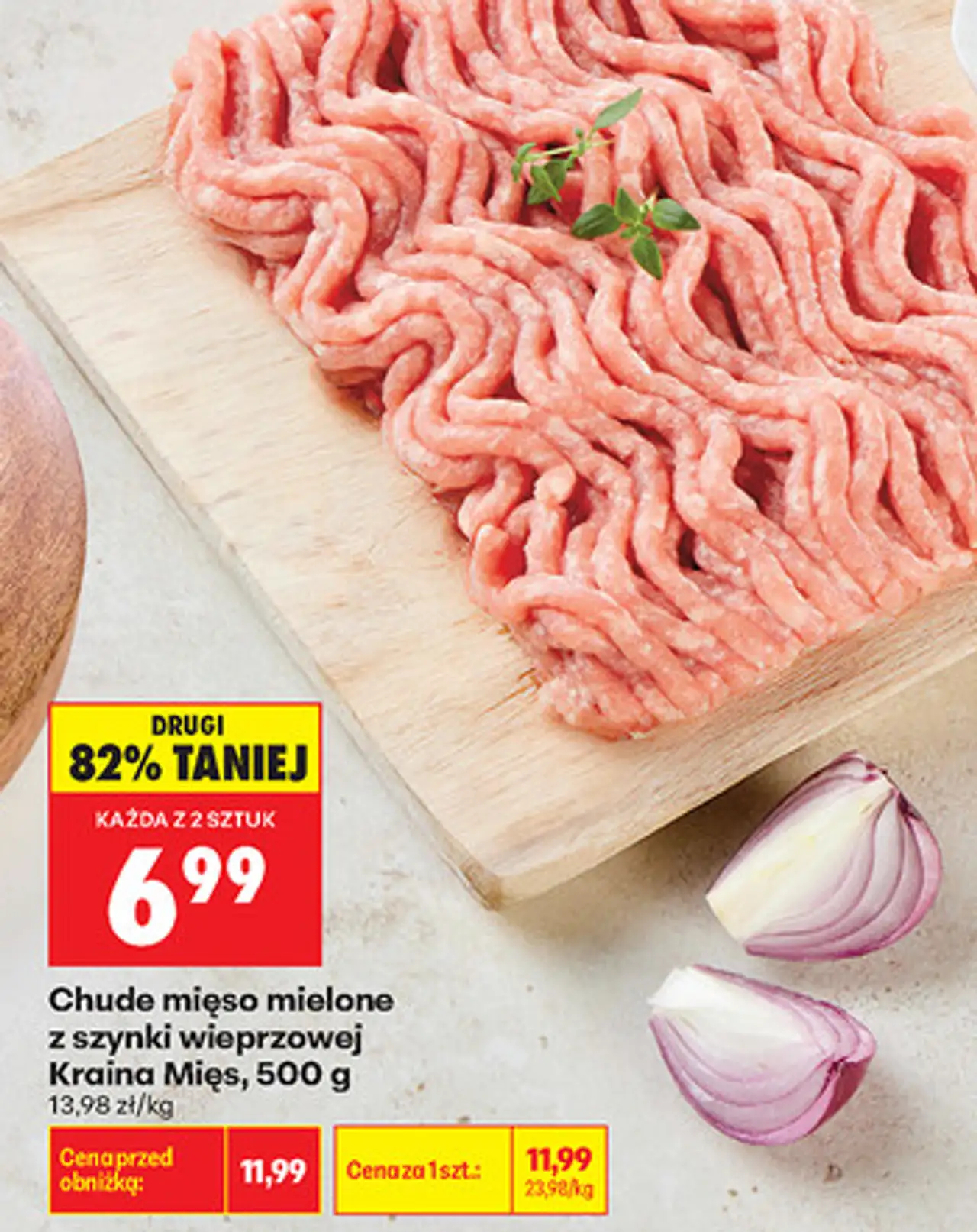 Chude mięso mielone z szynki wieprzowej Kraina Mięs