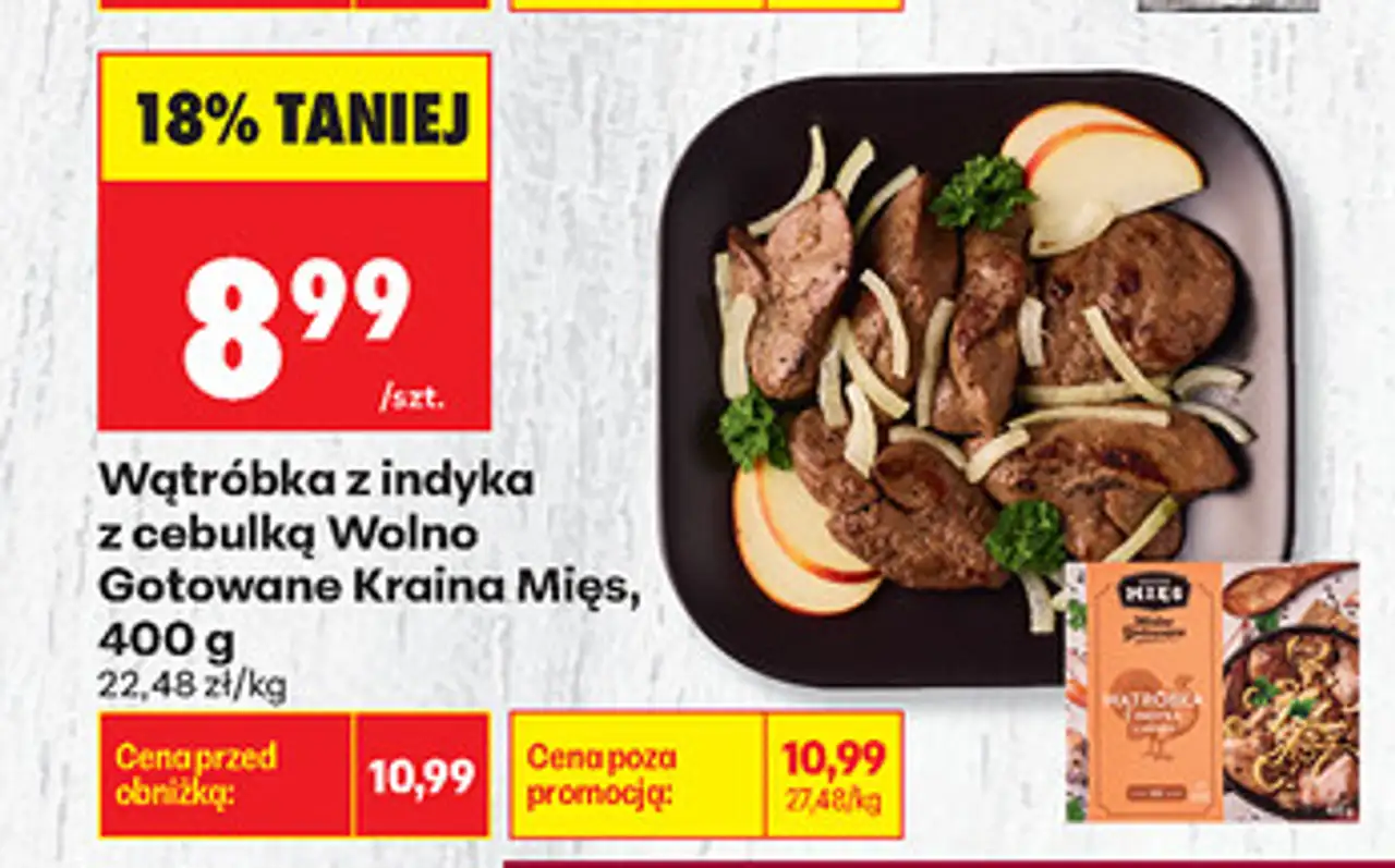Wątróbka z indyka z cebulką Wolno Gotowane Kraina Mięs