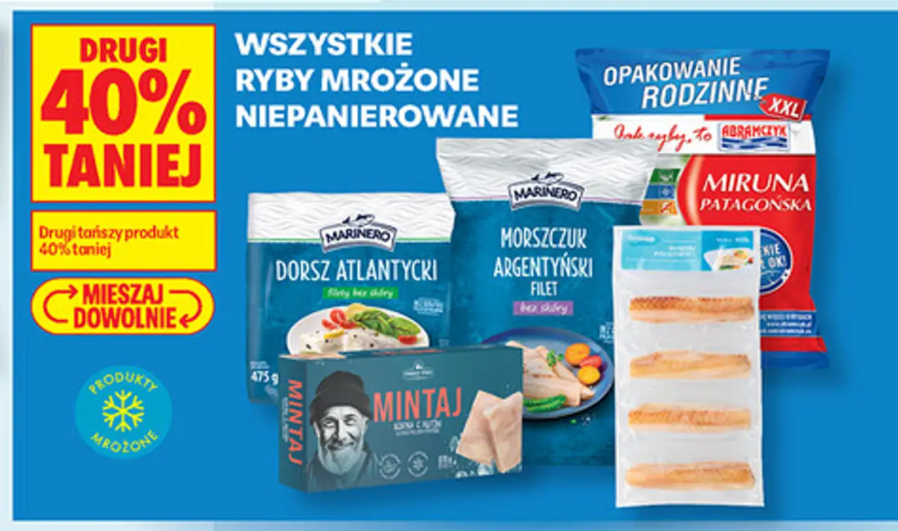 Wszystkie ryby mrożone niepanierowane