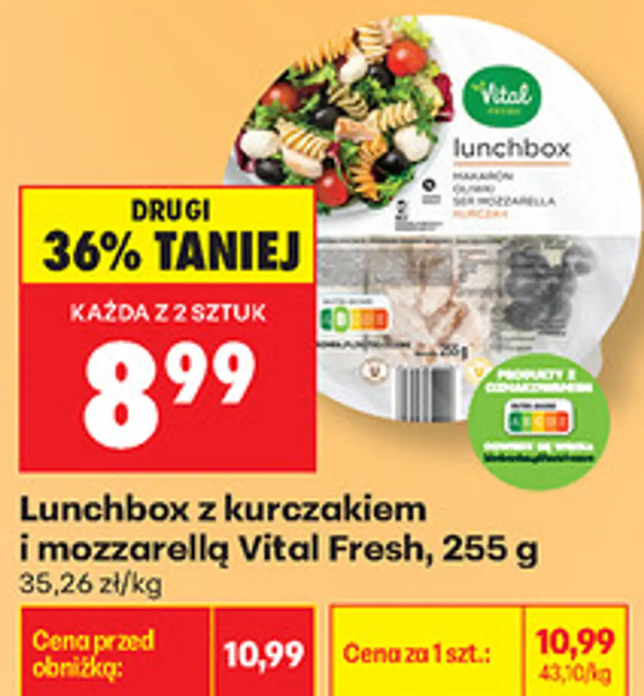 Lunchbox z kurczakiem i mozzarellą Vital Fresh, 255 g