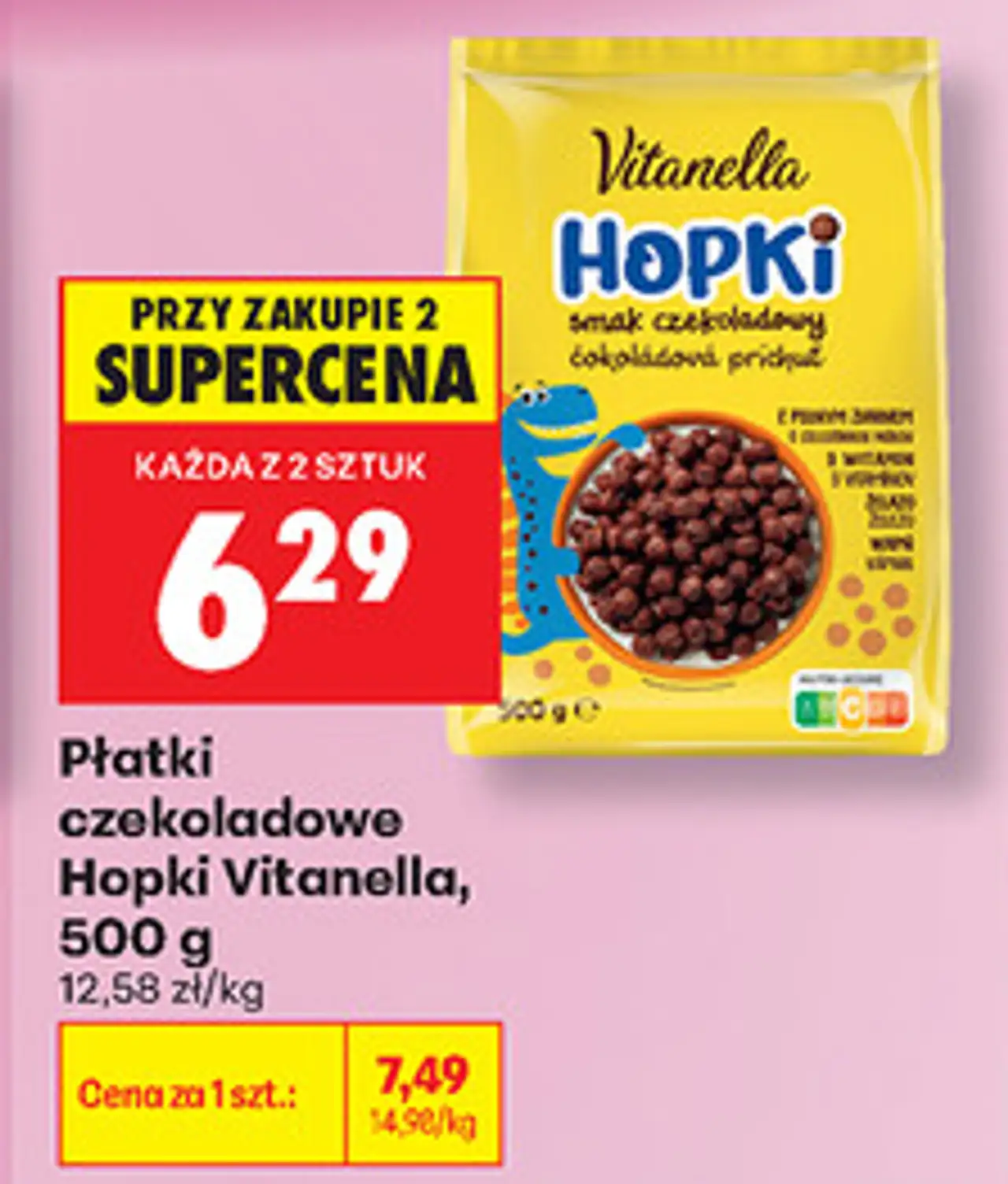 Płatki czekoladowe Hopki Vitanella, 500 g