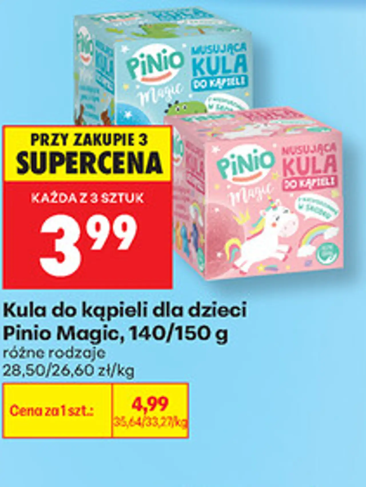 Kula do kąpieli dla dzieci Pinio Magic, 140/150 g