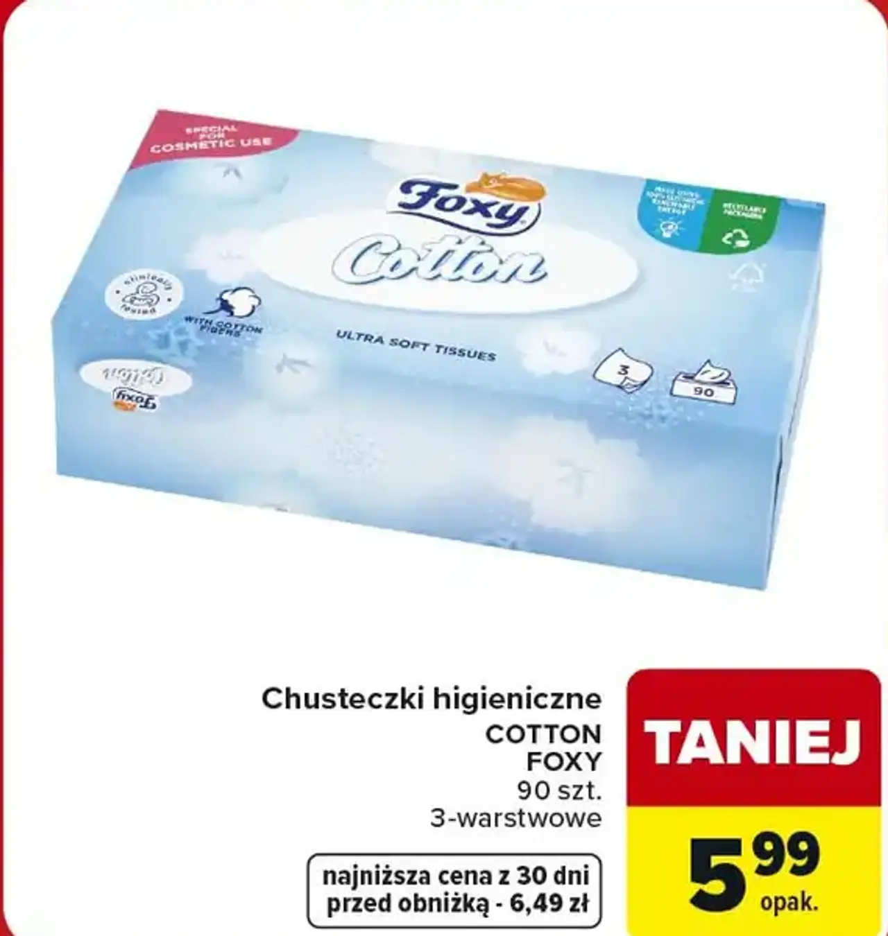 Chusteczki higieniczne Foxy Cotton