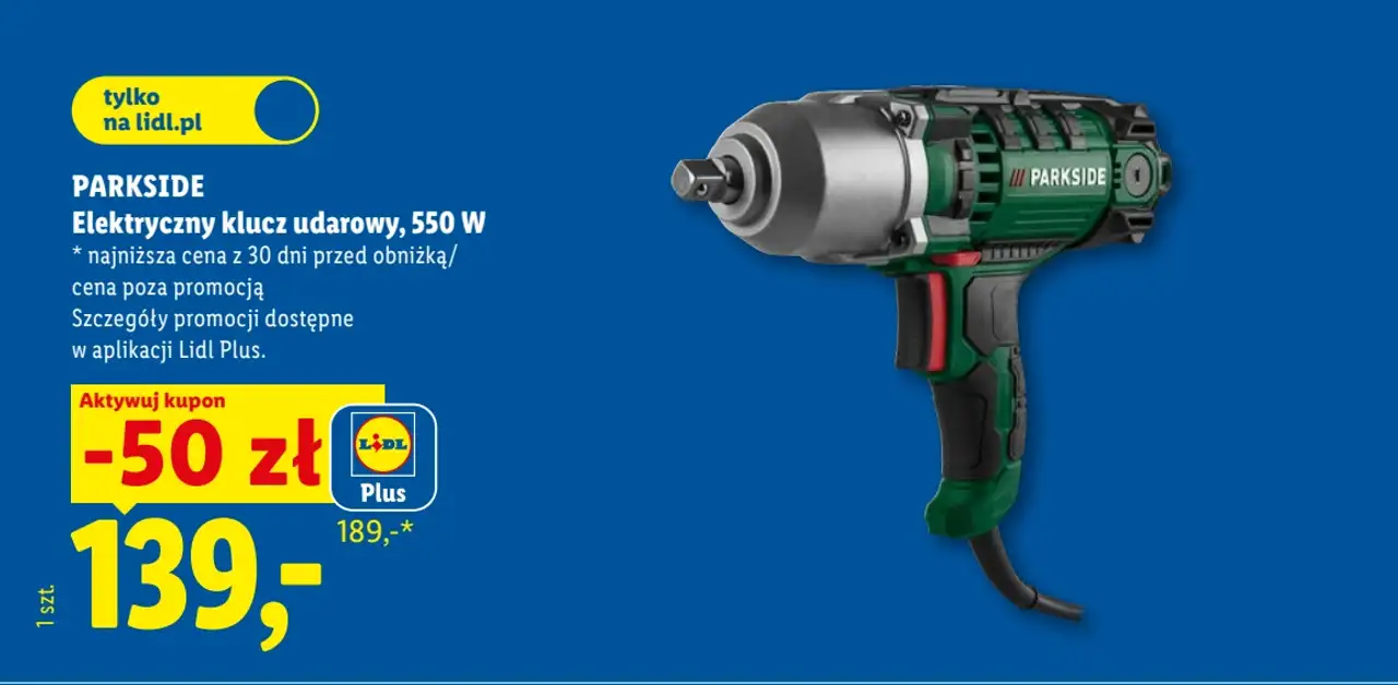 PARKSIDE Elektryczny klucz udarowy, 550 W