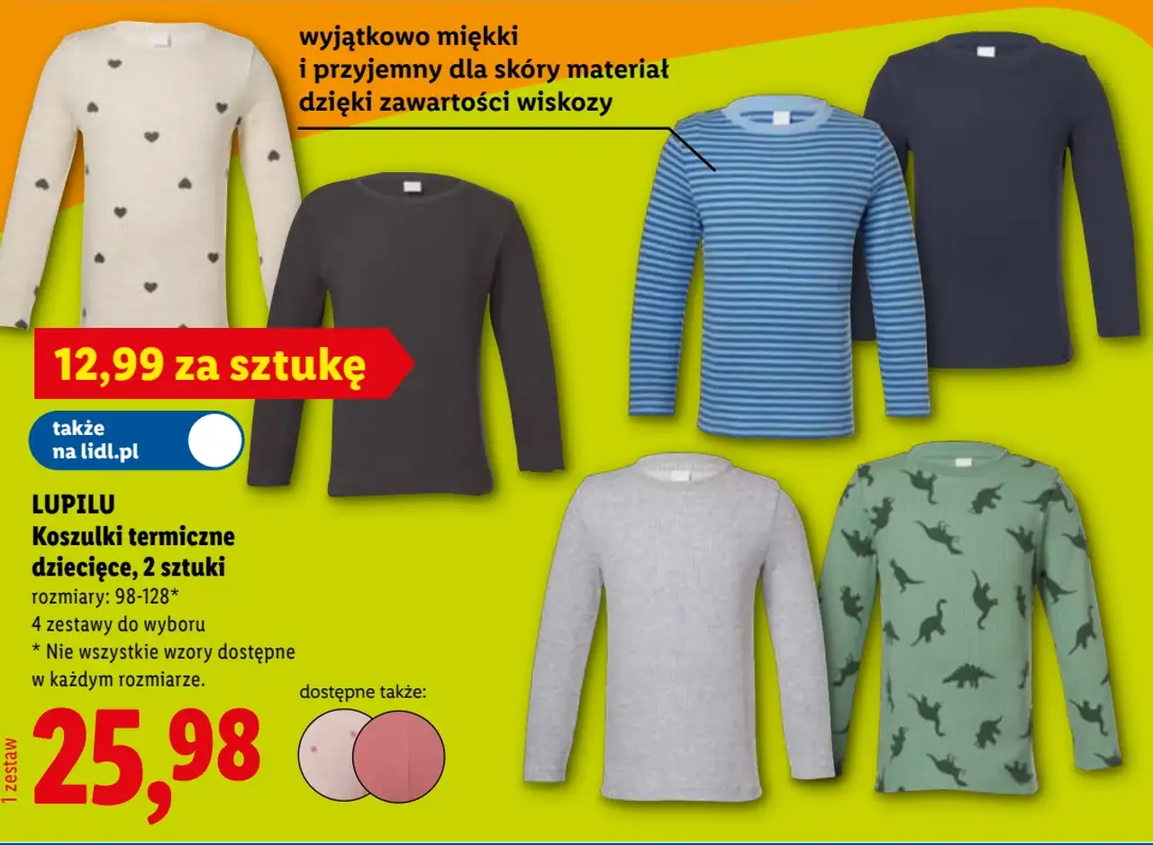 Lupilu Koszulki termiczne dziecięce, 2 sztuki