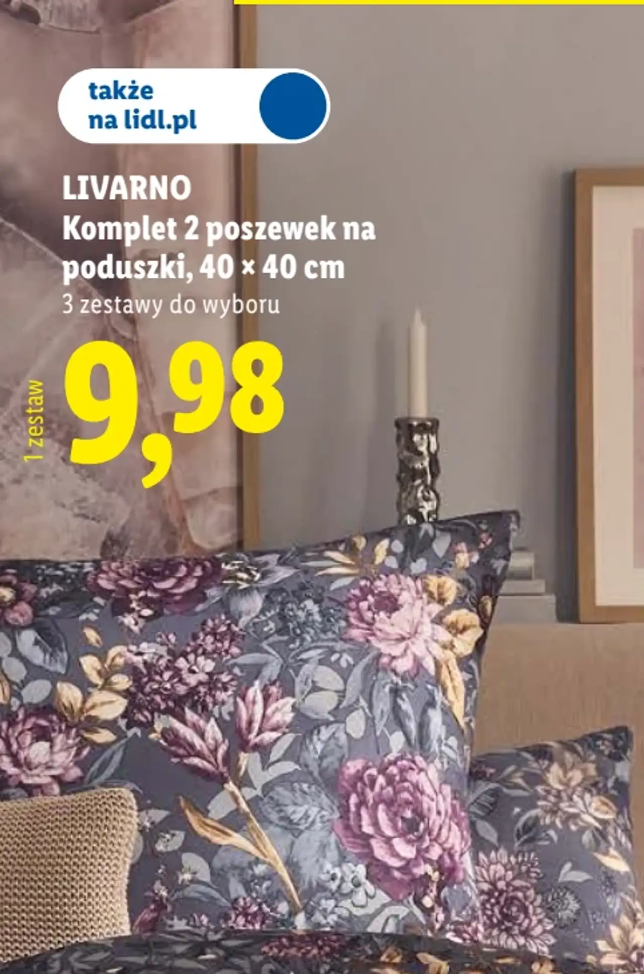 LIVARNO Komplet 2 poszewek na poduszki