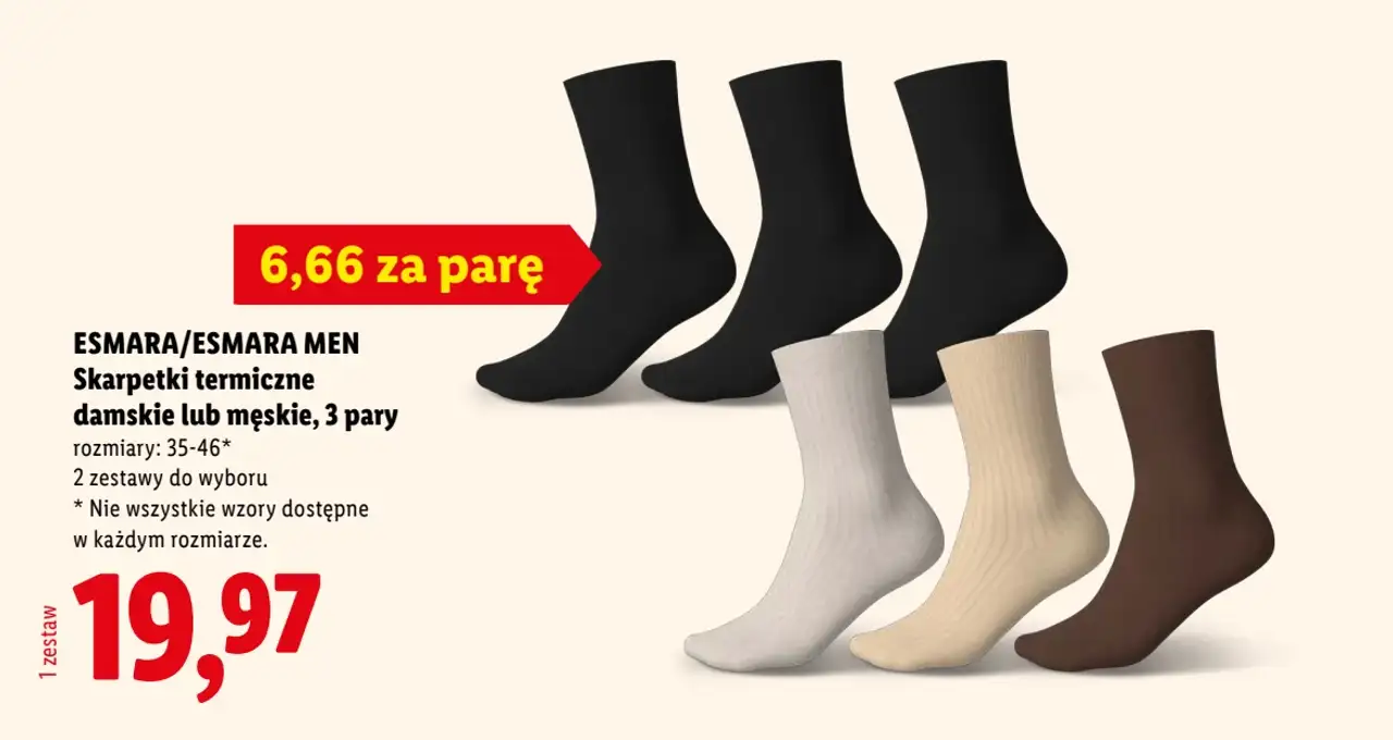 ESMARA/ESMARA MEN Skarpetki termiczne damskie lub męskie