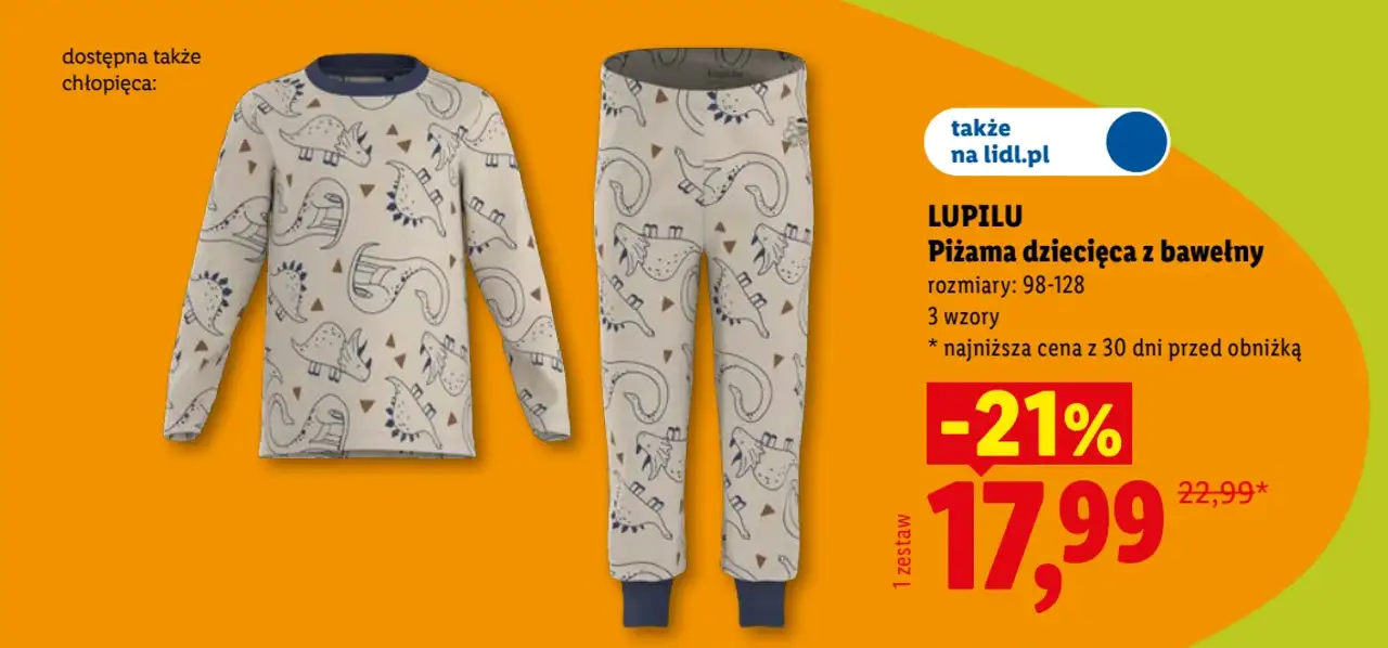 LUPILU Piżama dziecięca z bawełny