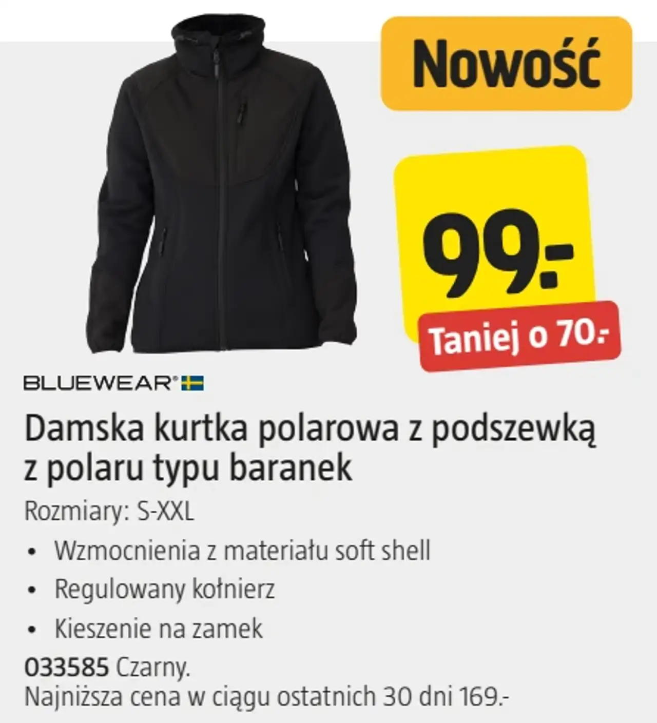 Damska kurtka polarowa z podszewką z polaru typu baranek Bluewear