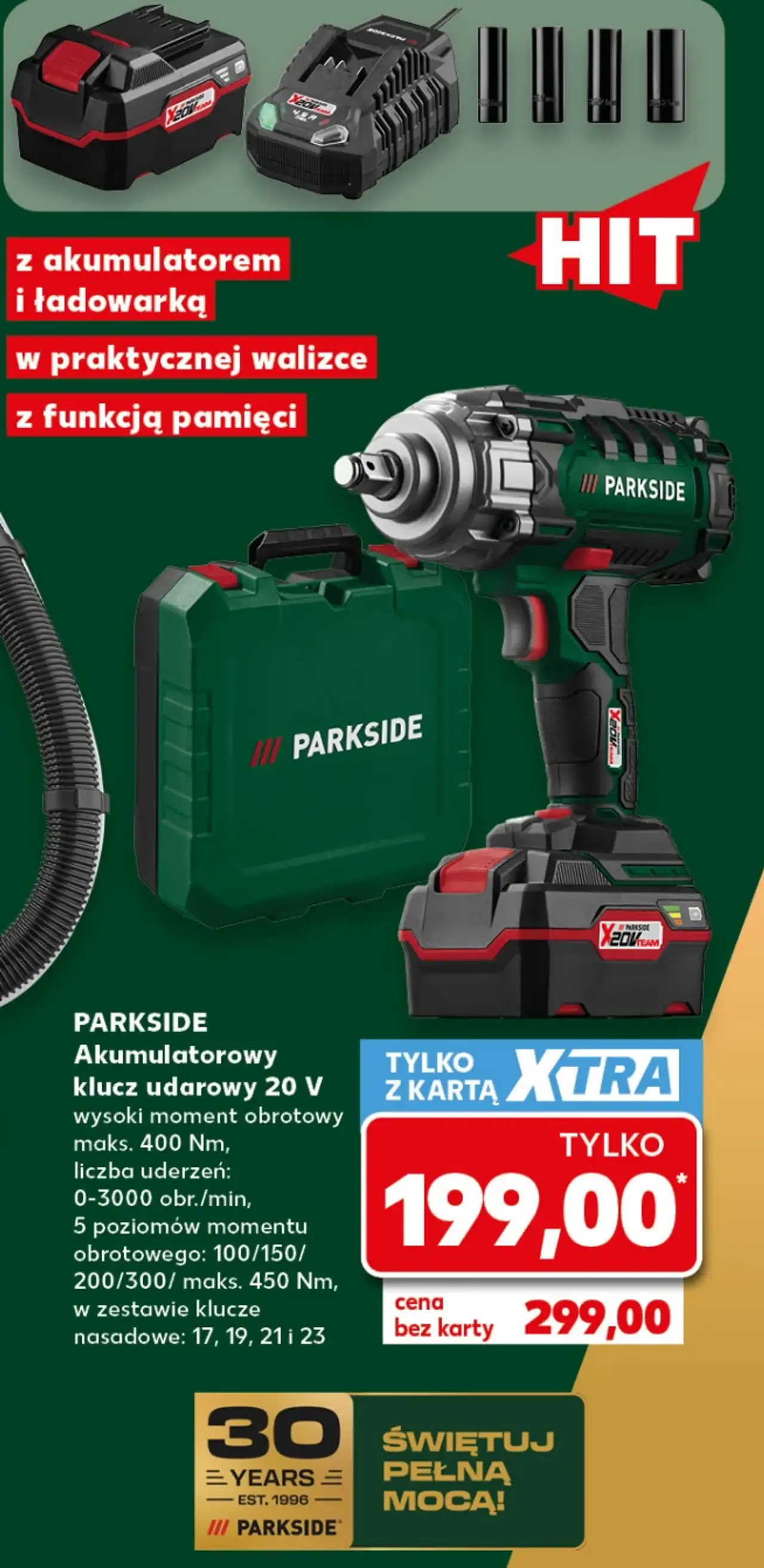 PARKSIDE Akumulatorowy klucz udarowy 20 V