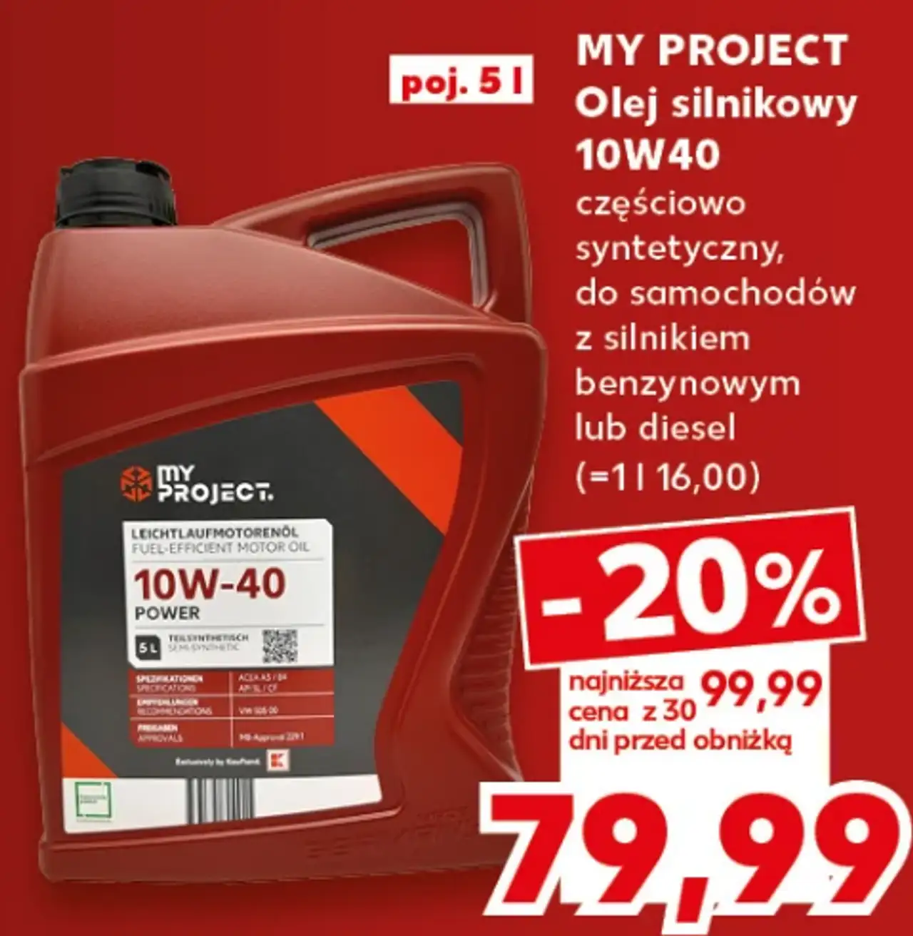 MY PROJECT Olej silnikowy 10W40