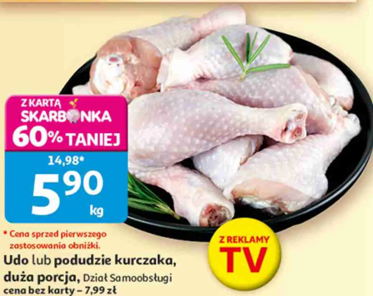 Udo lub podudzie kurczaka, duża porcja, Dział Samoobsługi