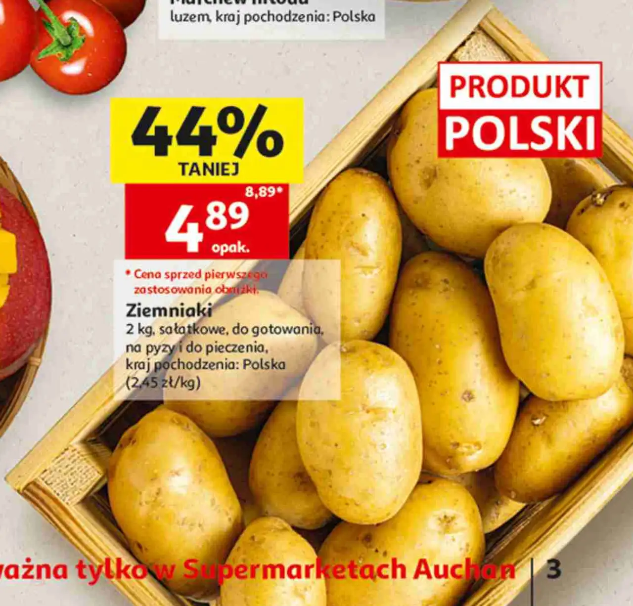 Ziemniaki sałatkowe, do gotowania, na pyzy i do pieczenia