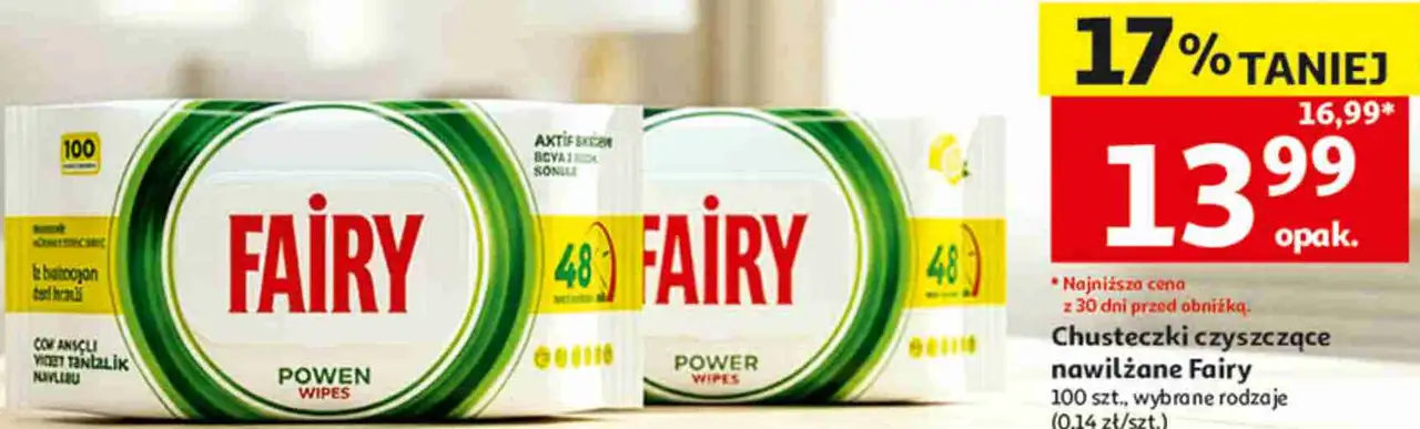Chusteczki czyszczące nawilżane Fairy
