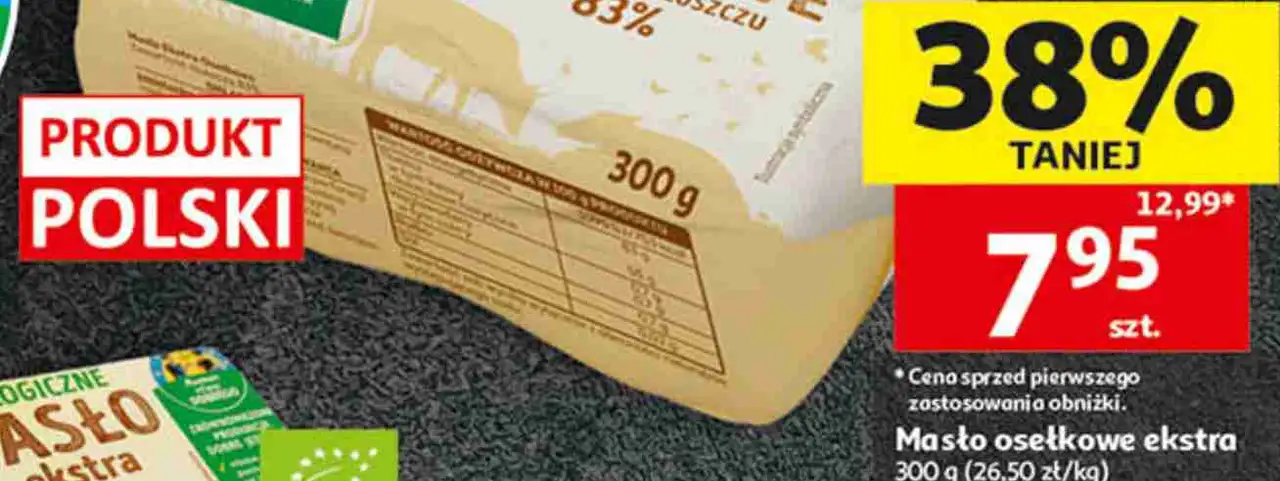 Masło osełkowe ekstra Pewni Dobrego Auchan