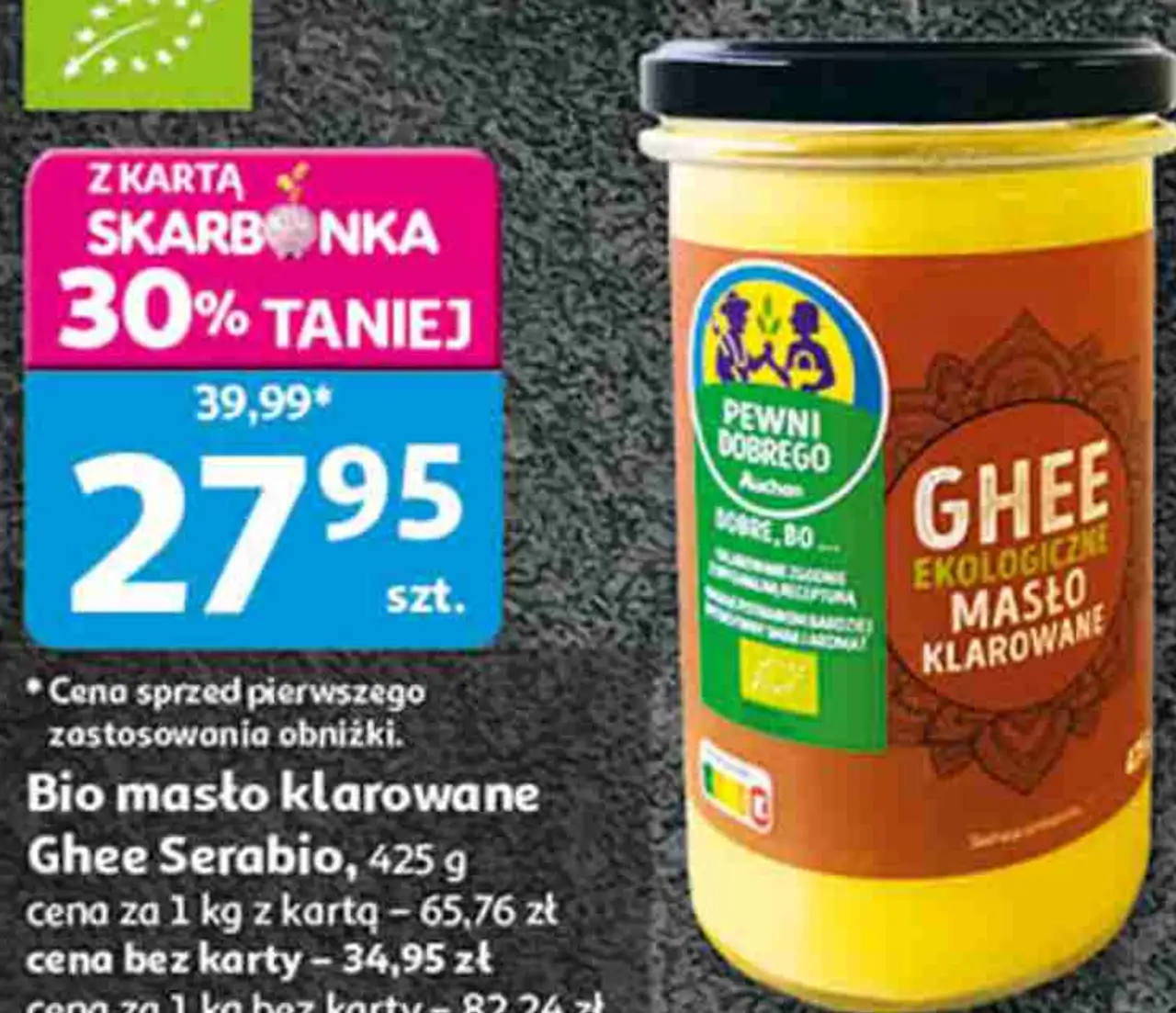 Bio masło klarowane Ghee Serabio Pewni Dobrego