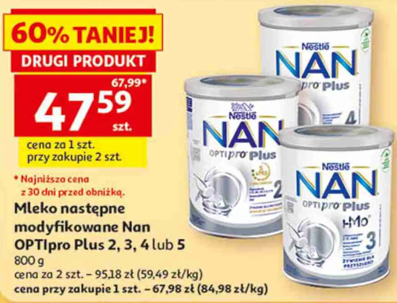 Mleko następne modyfikowane Nan OPTIpro Plus 2, 3, 4 lub 5