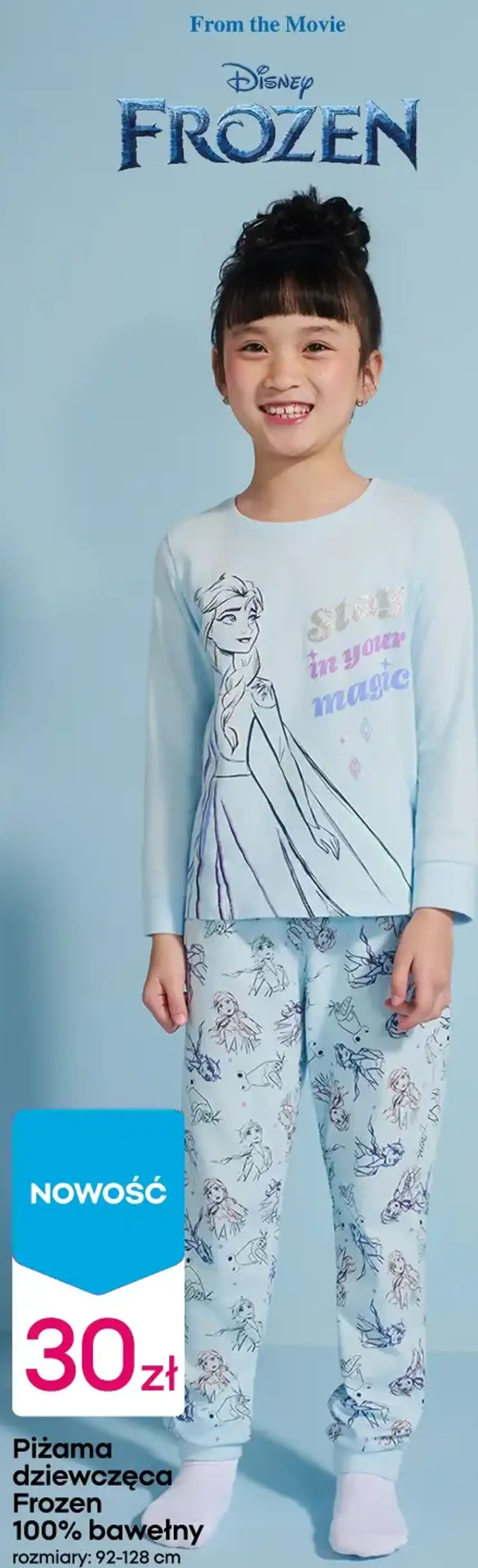 Piżama dziewczęca Frozen 100% bawełny