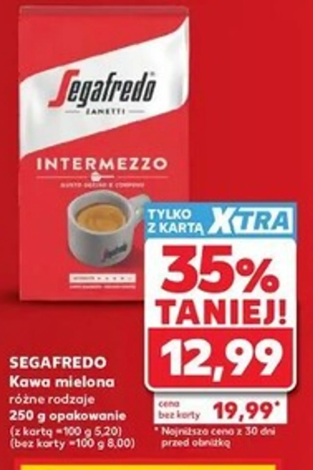 Segafredo Kawa mielona różne rodzaje 250 g opakowanie