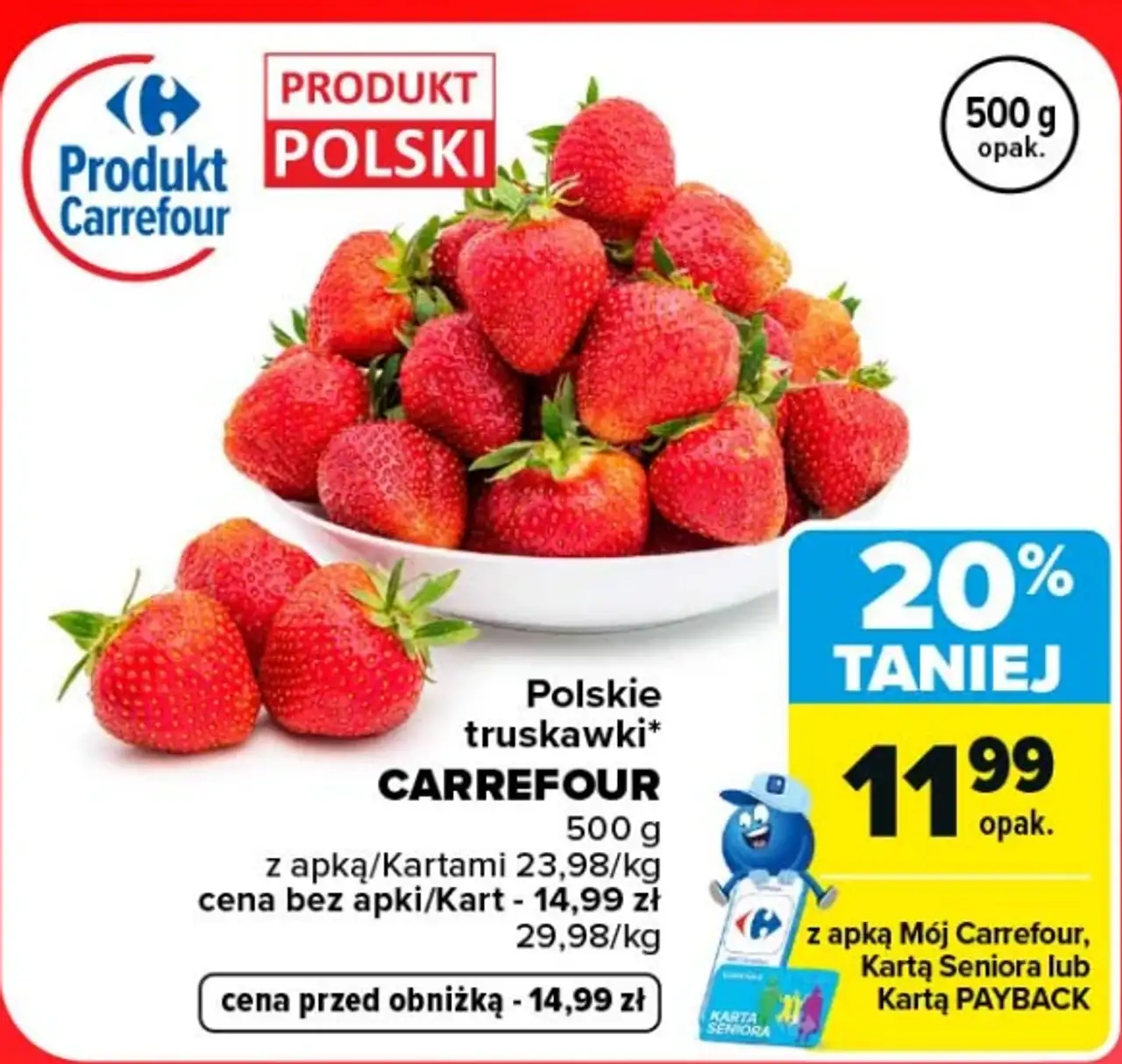 Polskie truskawki Carrefour