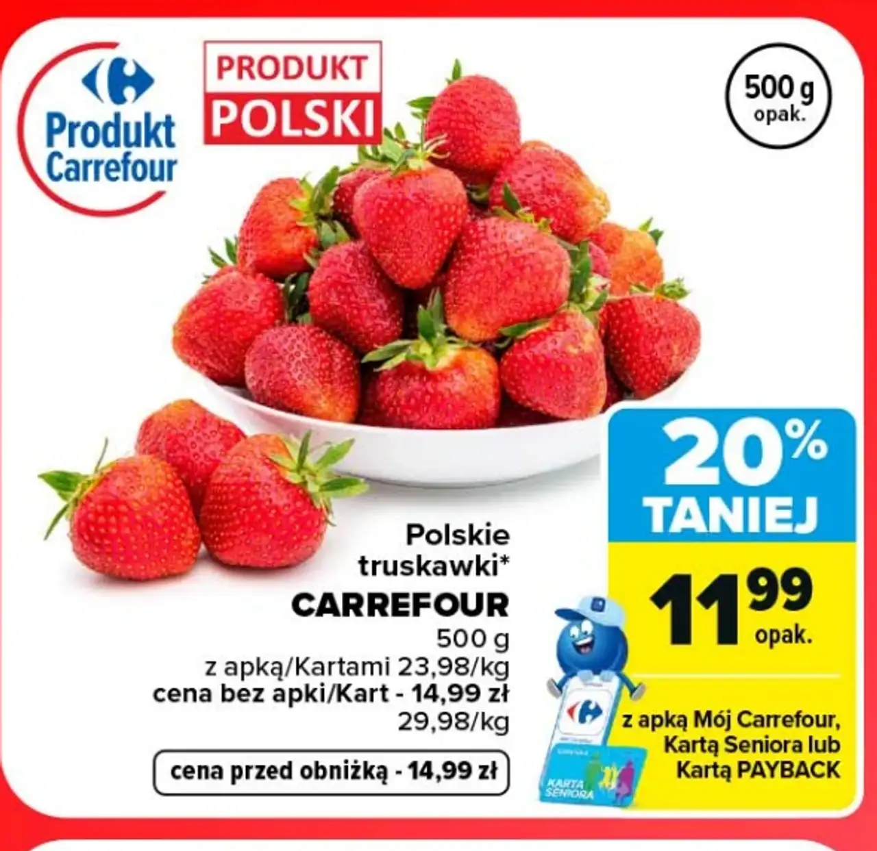 Polskie truskawki Carrefour