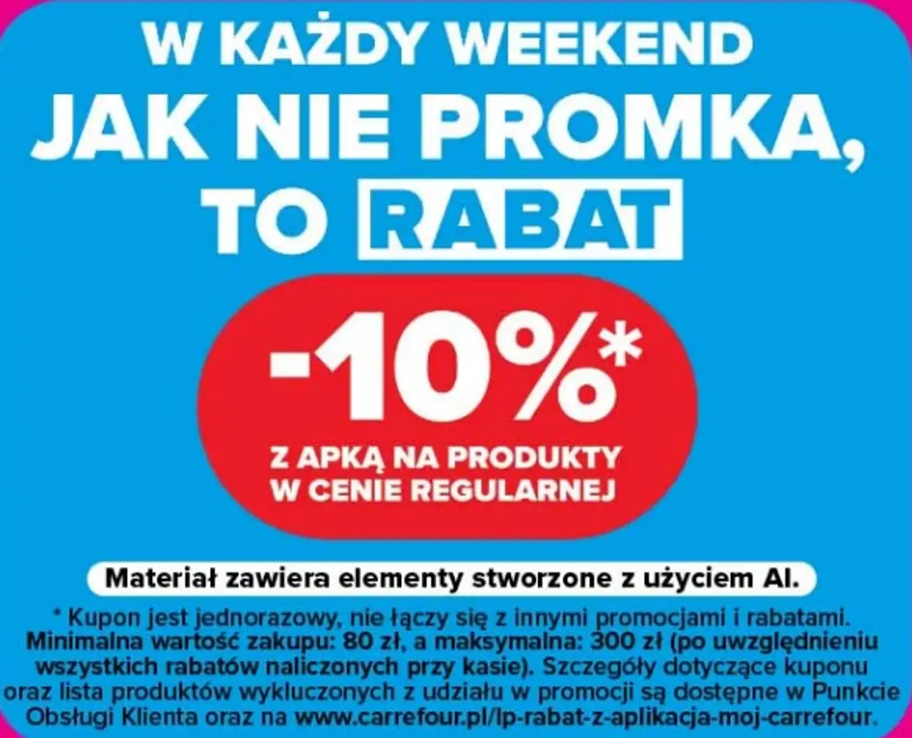 Rabat -10% z apką na produkty w cenie regularnej
