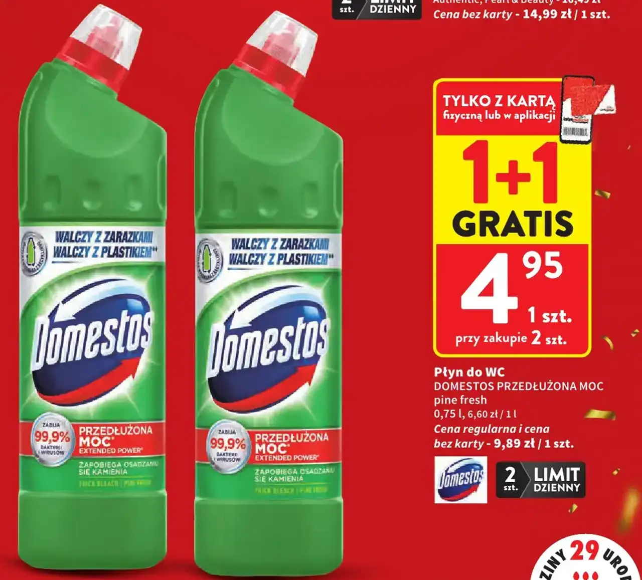 Płyn do WC DOMESTOS PRZEDŁUŻONA MOC pine fresh