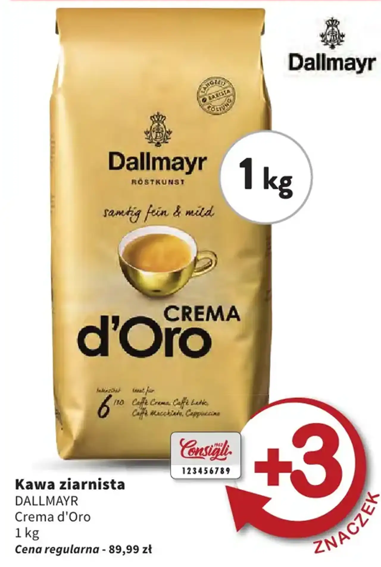 Kawa ziarnista Dallmayr Crema d'Oro