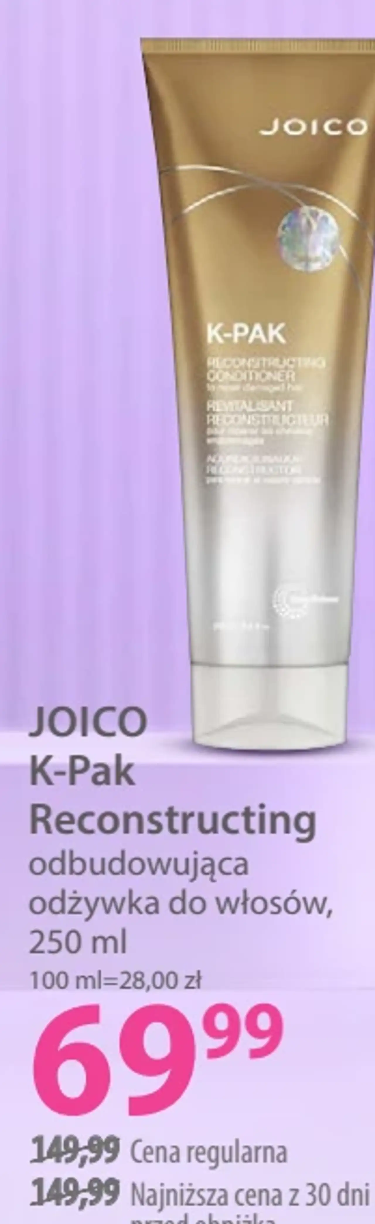 JOICO K-Pak Reconstructing odbudowująca odżywka do włosów