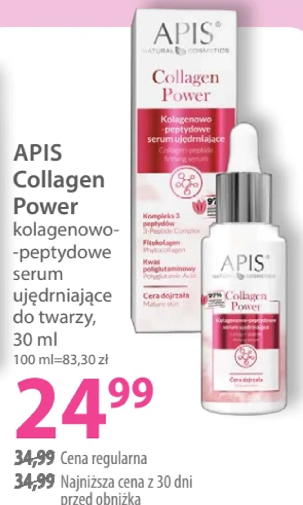 APIS Collagen Power kolagenowo-peptydowe serum ujędrniające do twarzy