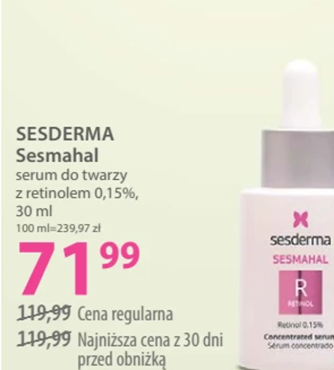 Sesderma Sesmahal serum do twarzy z retinolem 0,15%