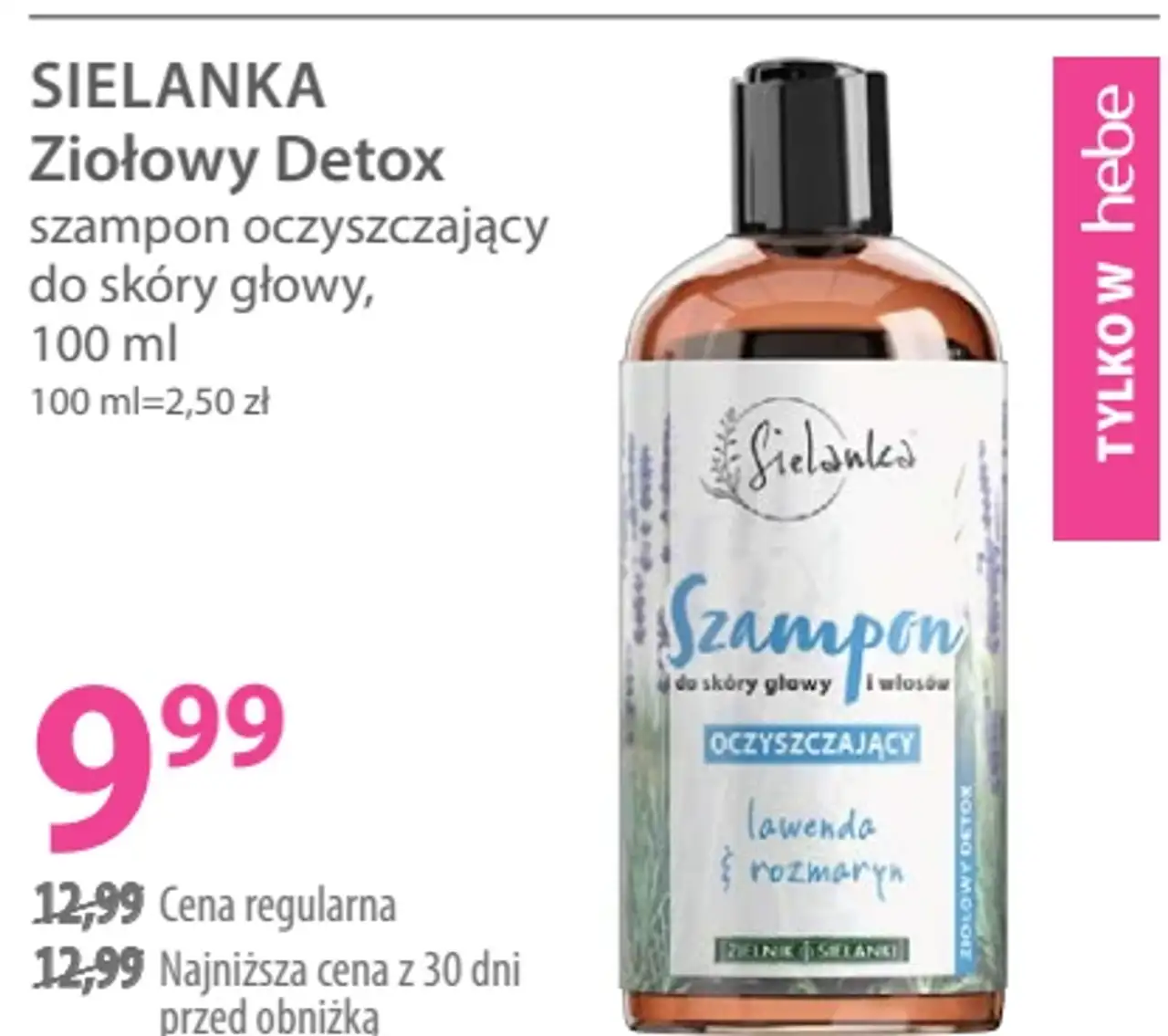 Sielanka Ziołowy Detox szampon oczyszczający do skóry głowy
