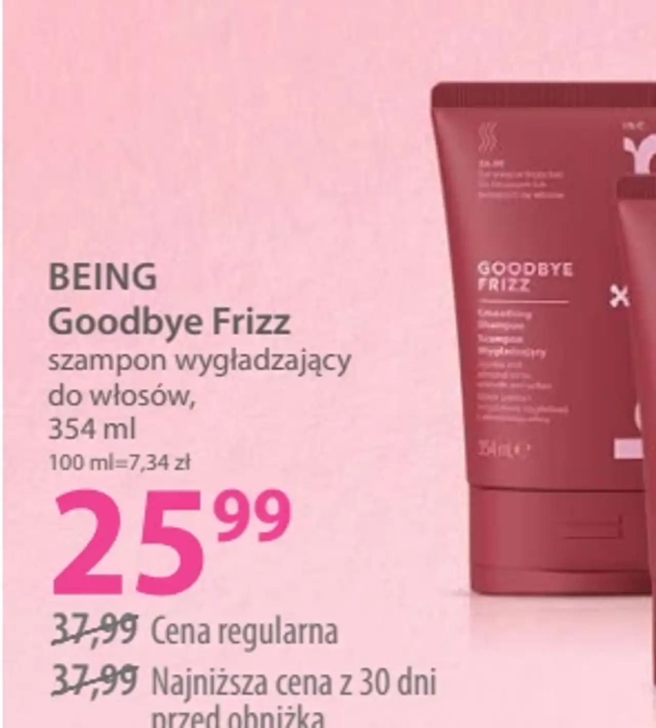 Being Goodbye Frizz szampon wygładzający do włosów