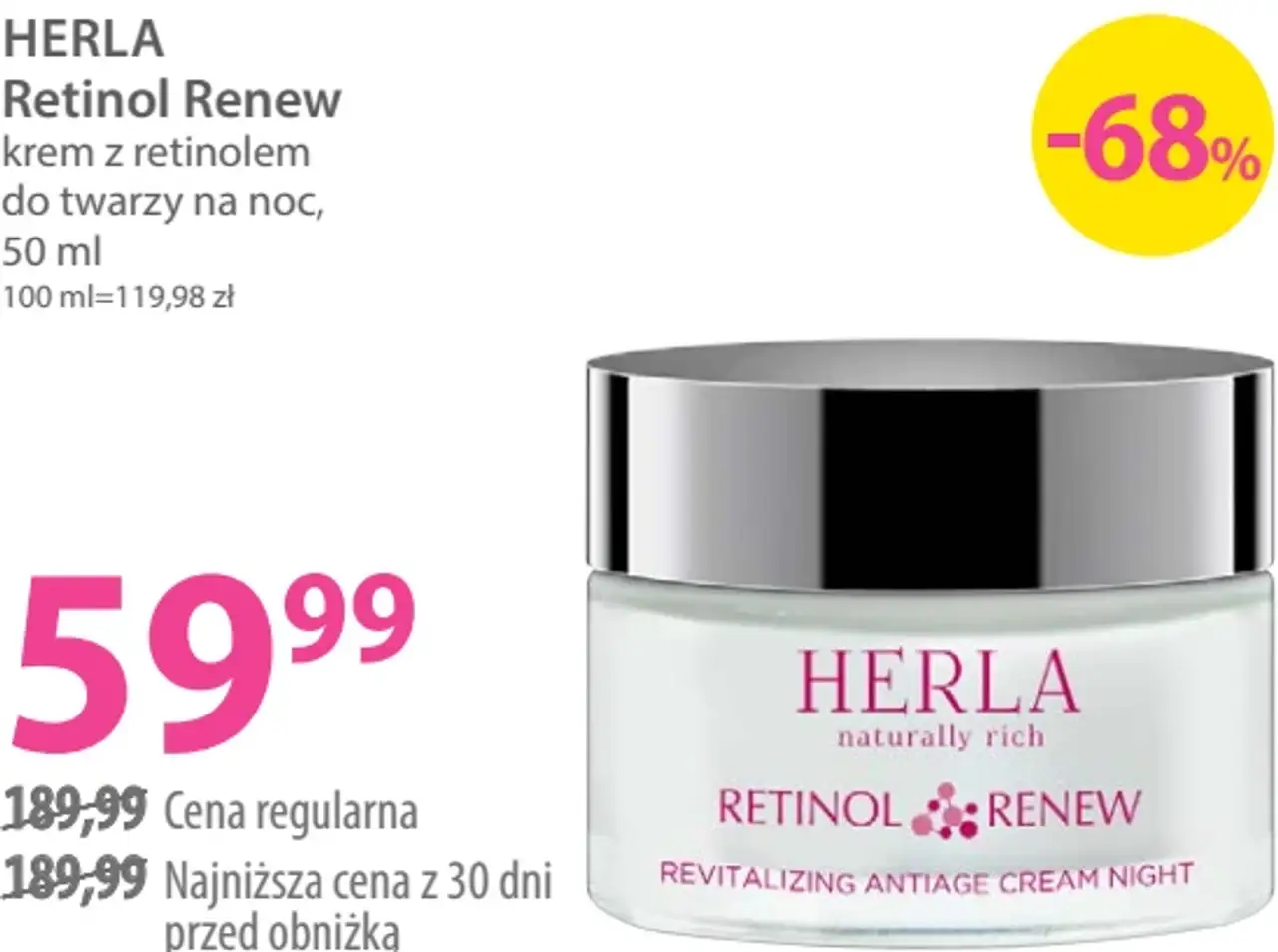 Herla Retinol Renew krem z retinolem do twarzy na noc